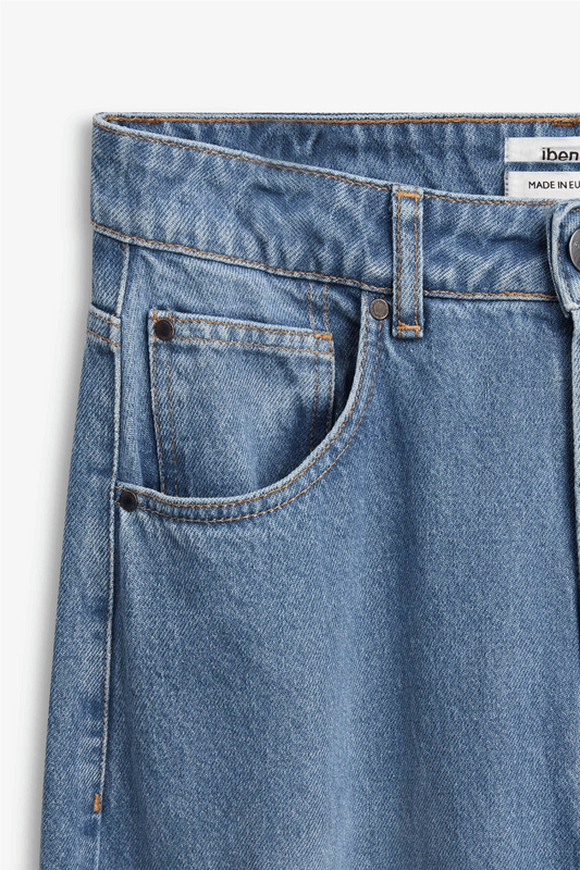 REIGN BARREL JEANS Med Blue.