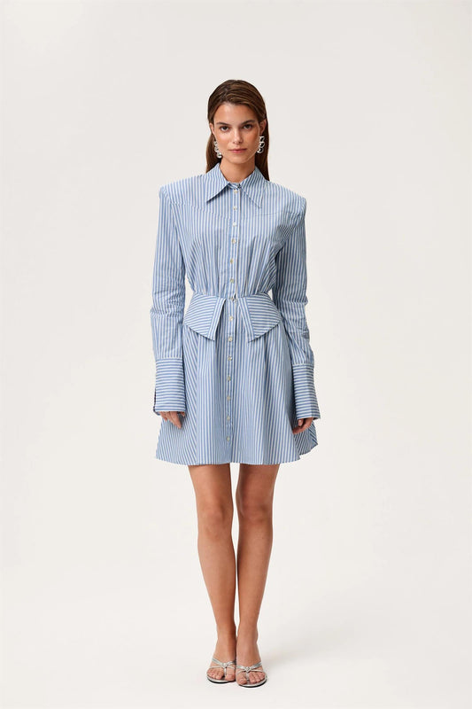 Alassio Dress Blue Stripe