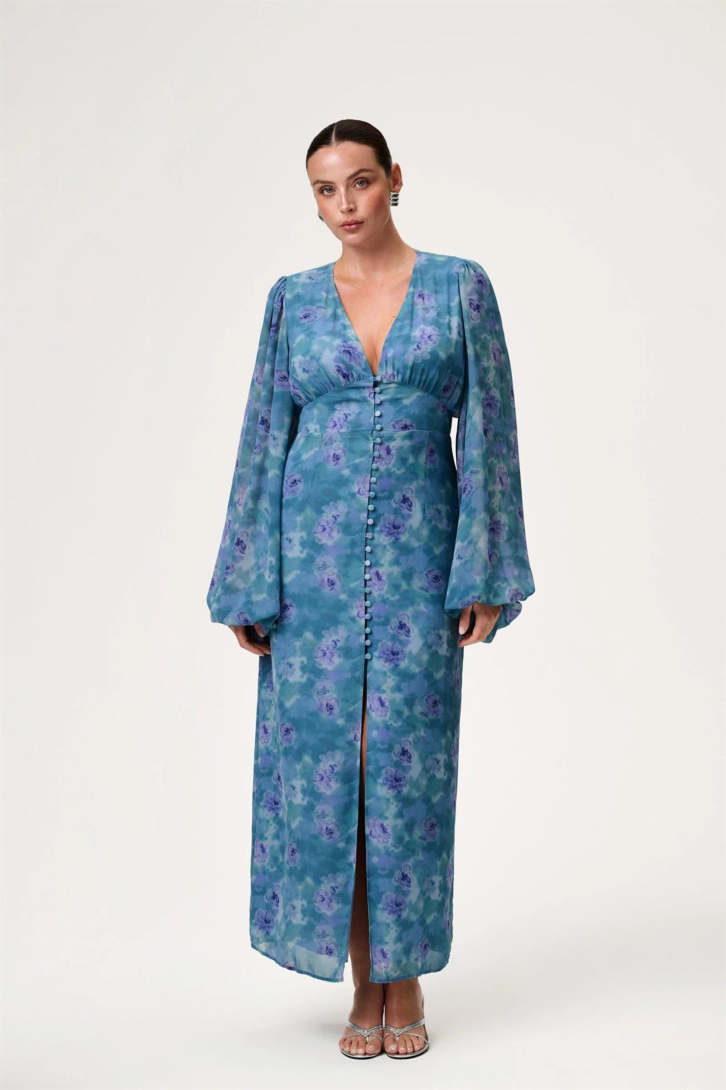 Positano Dress Dusty Blue