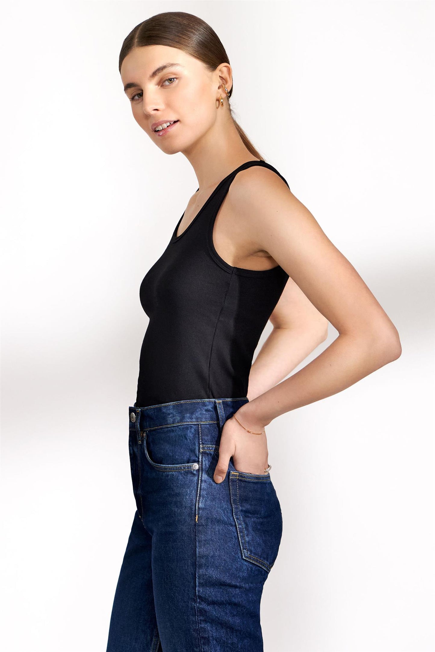 Tank Ribbed Black
