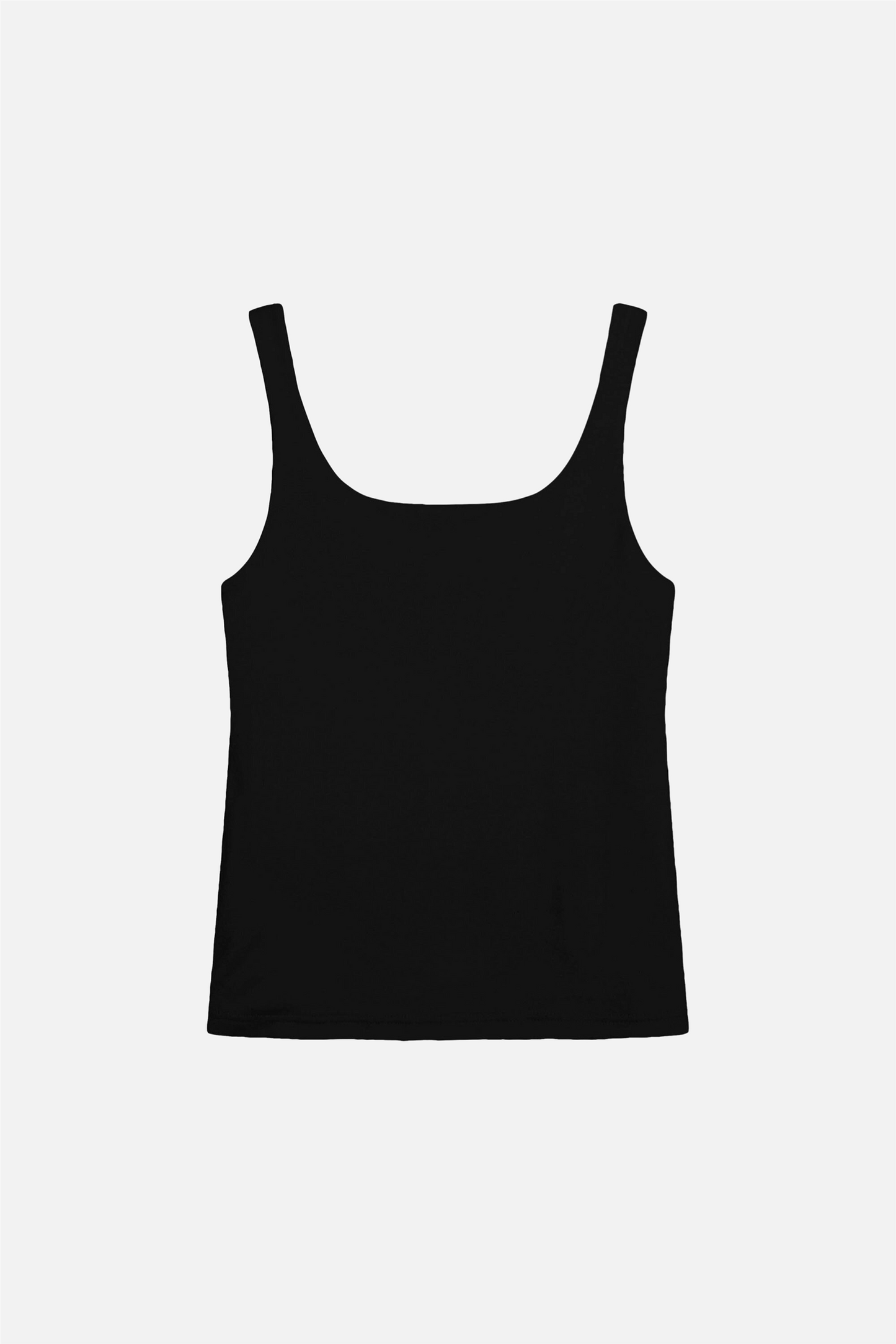 Tank Scoop back Black.