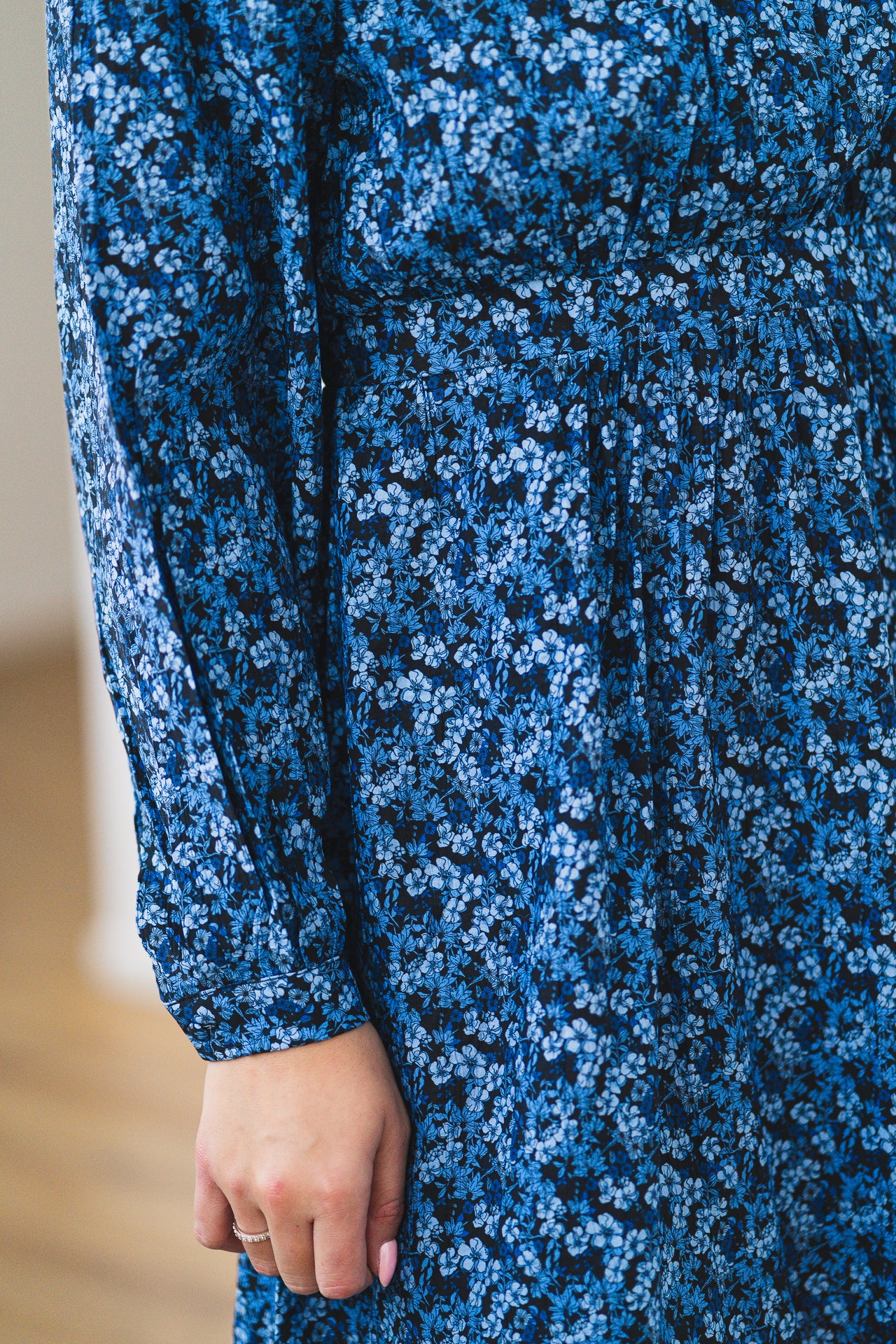 RAUSAstrid Dress AOP Blue Iolite Flw