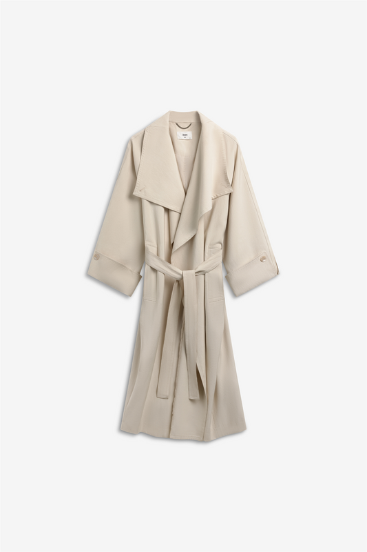 Atari Oversized Trenchcoat Dove White