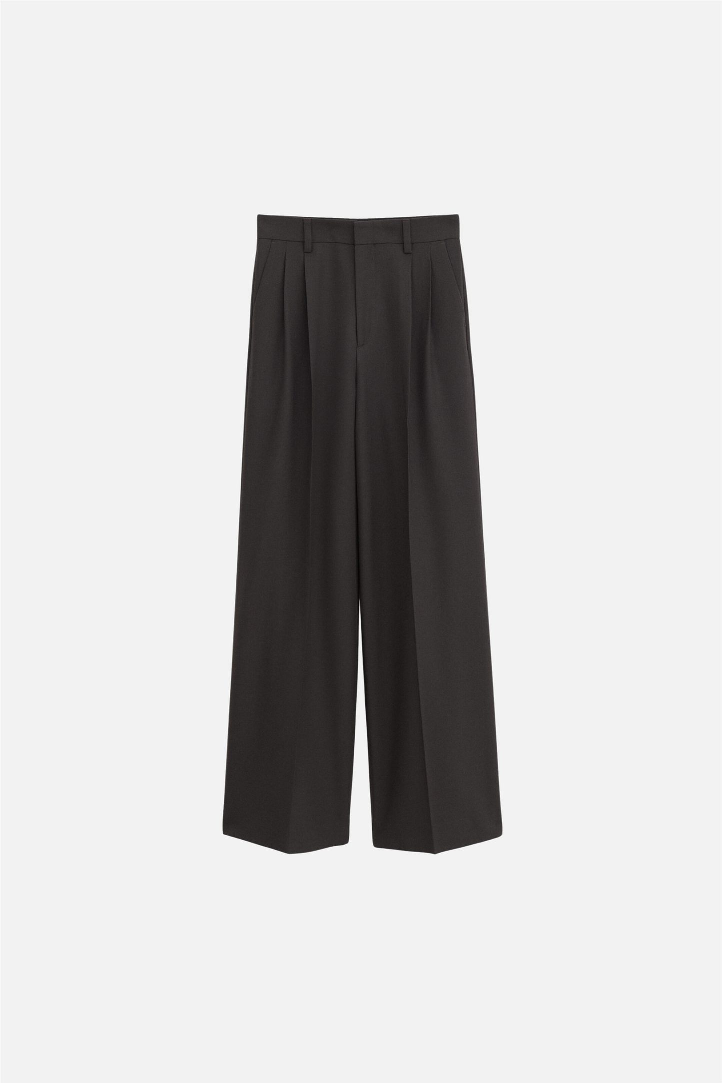 Darcey Wool Trousers Dark Chocolate.