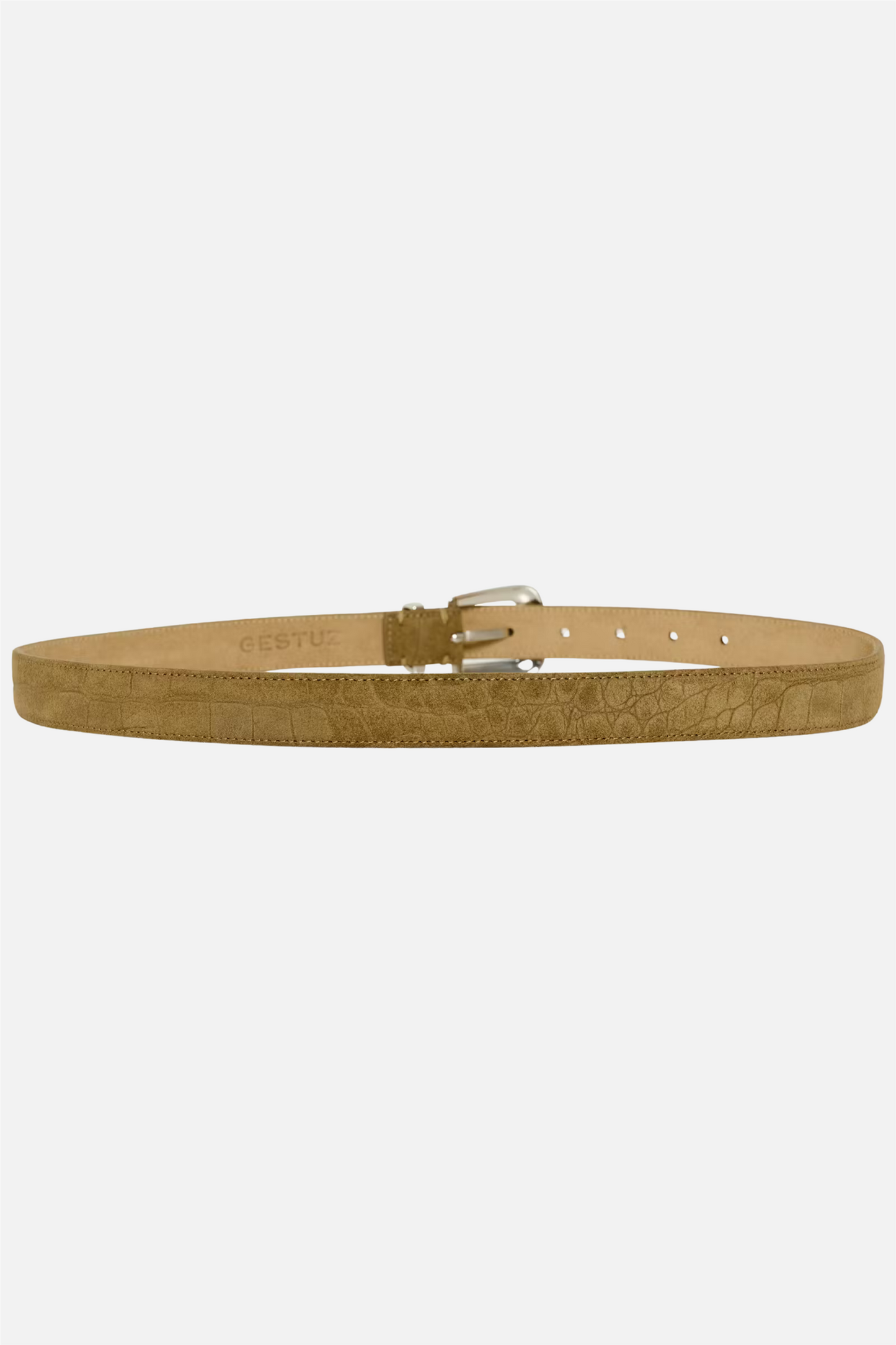 GZSuva S Croco Belt Ermine