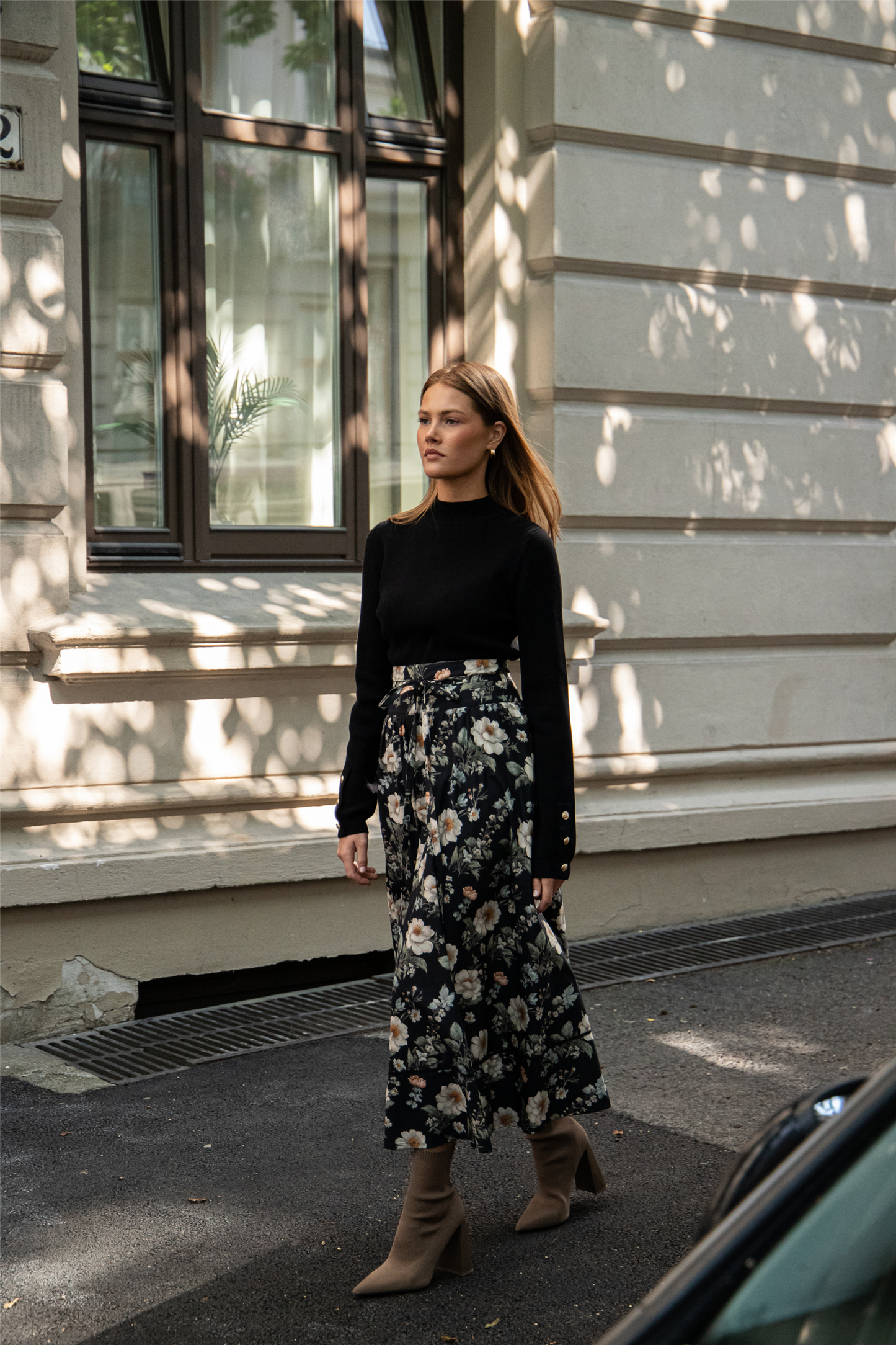 Astrid Skirt Antique Black Poplin