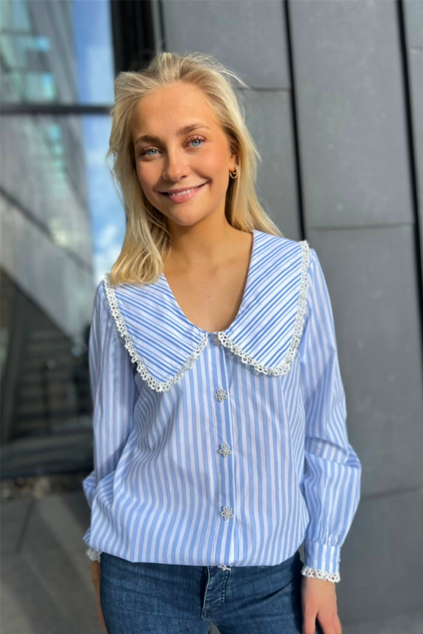 Sarahcras Shirt Blue Stripe