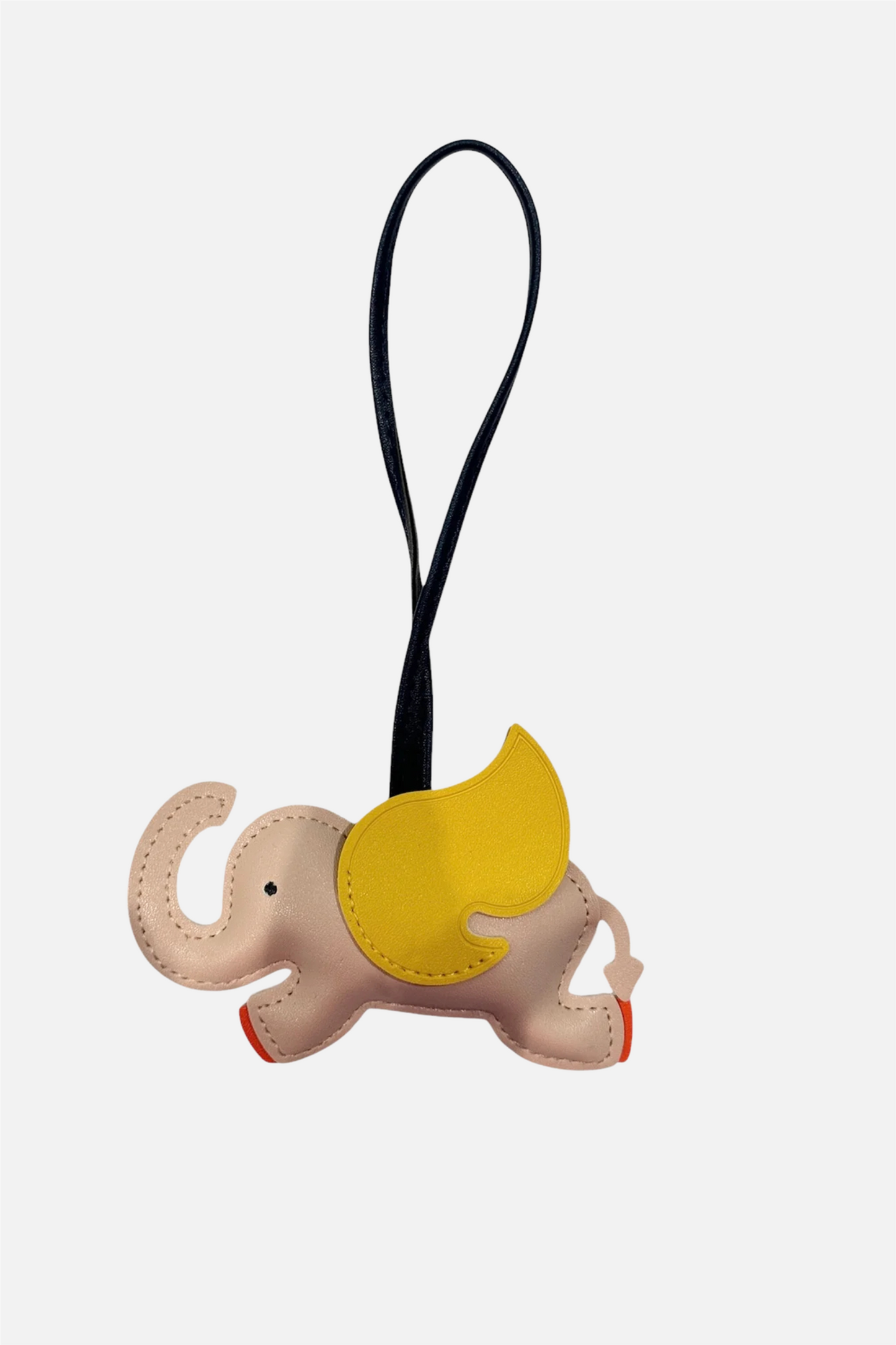 Elephant Bag Charm Beige & Yellow