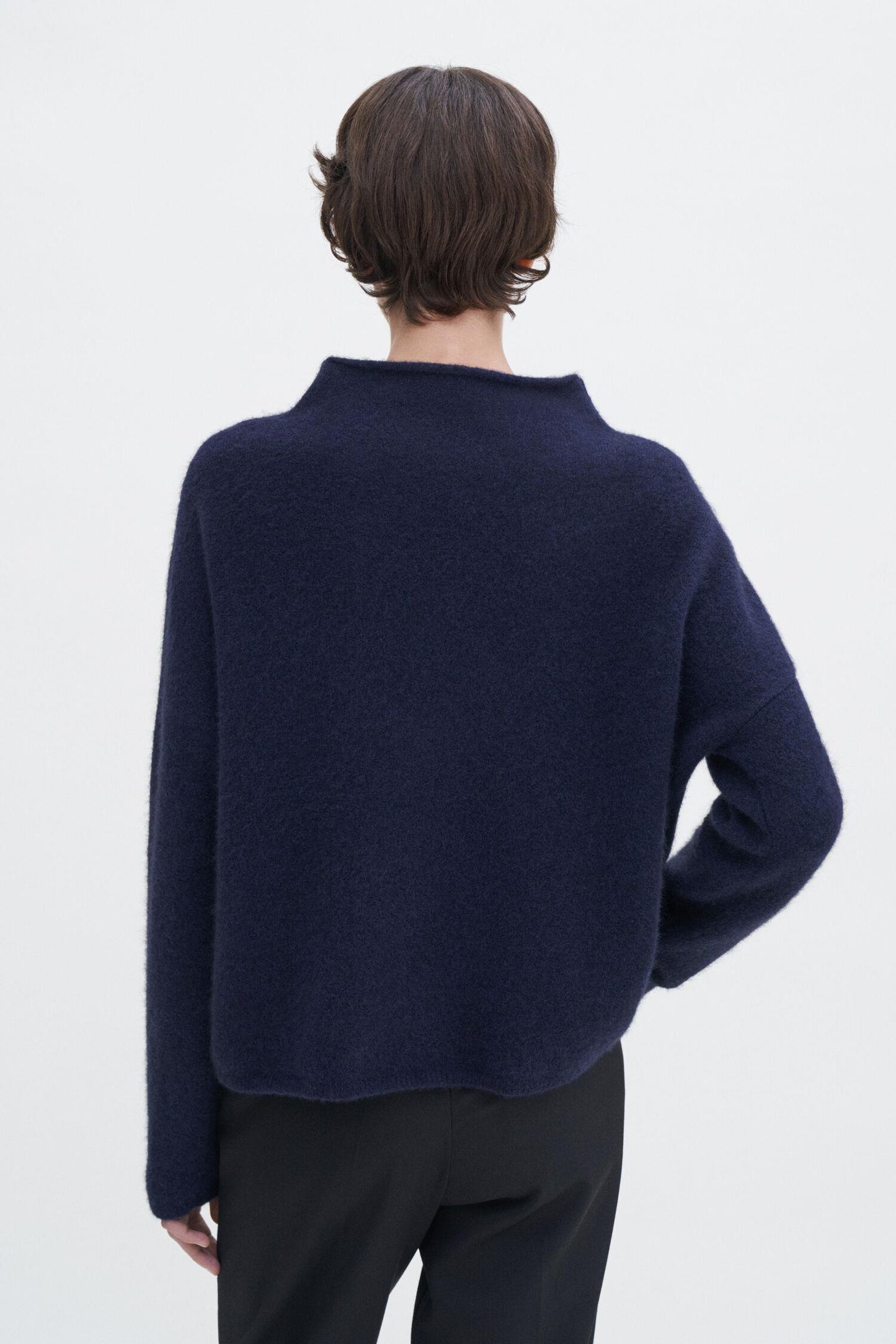Mika Yak Funnelneck Sweater Navy