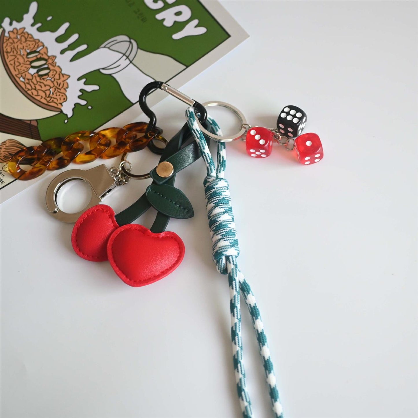 Cherry Bag Charm Red
