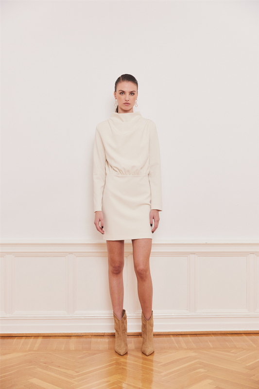 Beverly Short Dress Cream