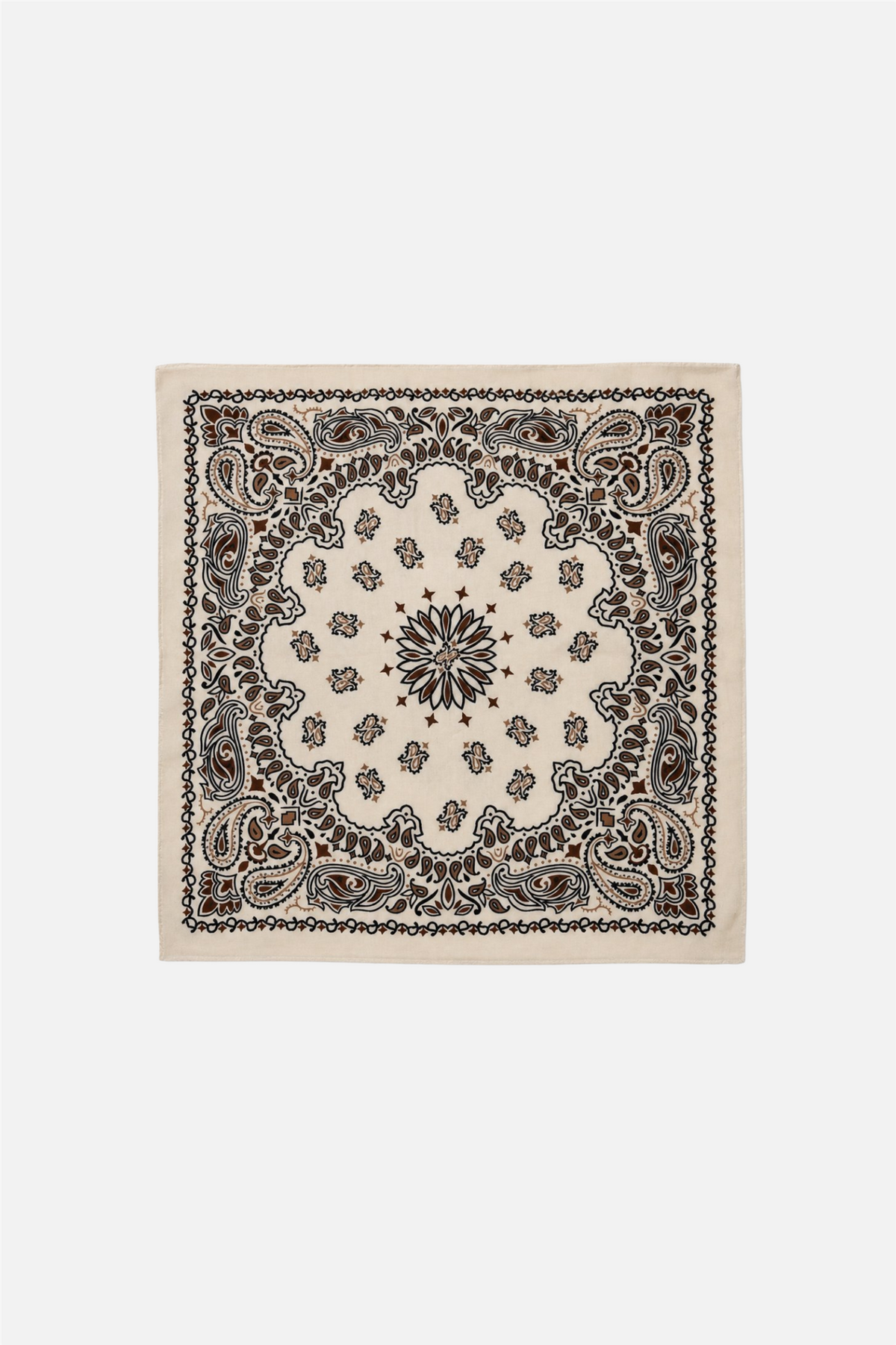 Large Paisley Scarf Ecru
