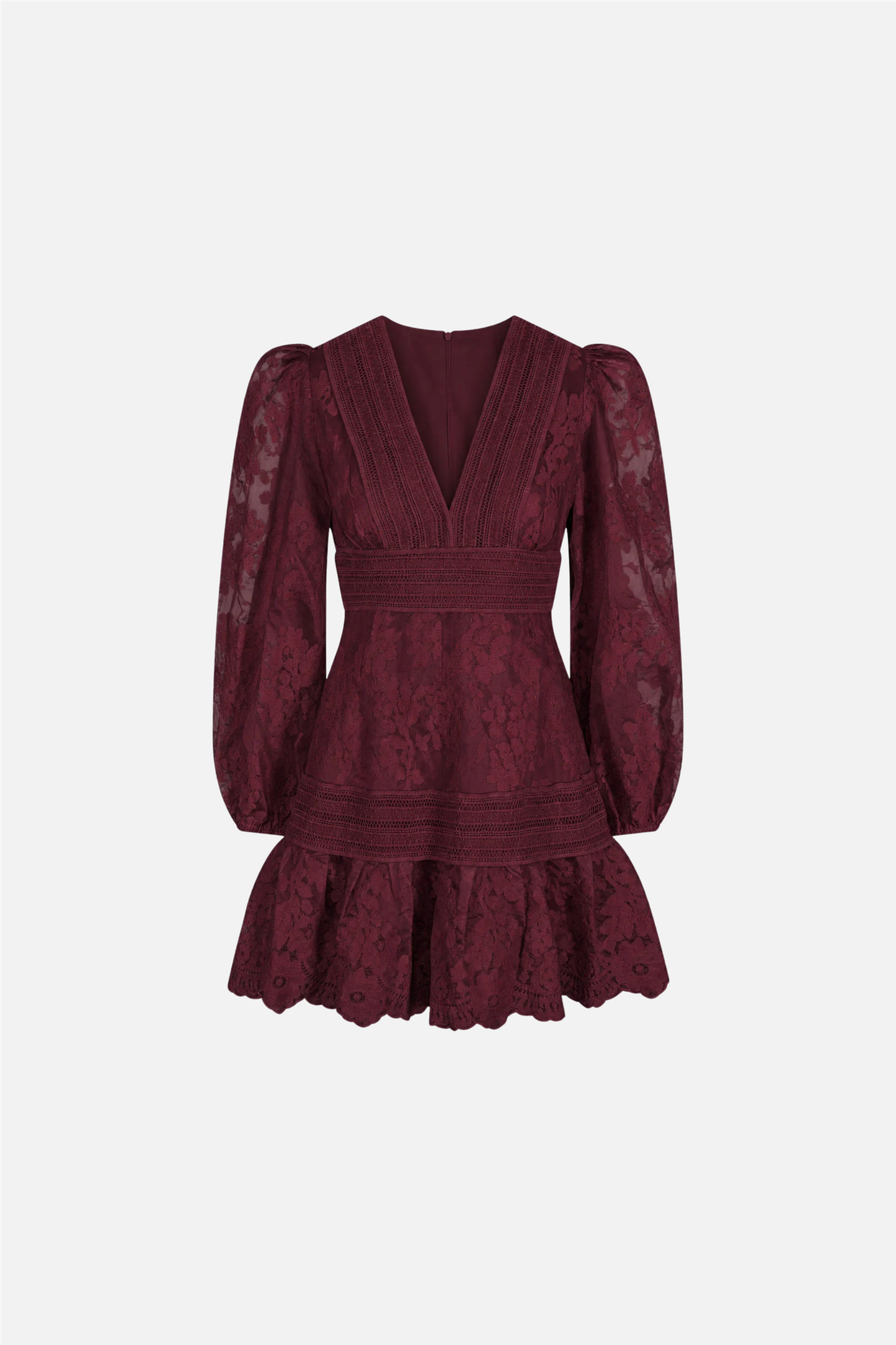 Castle Lace Dress Bordeaux.