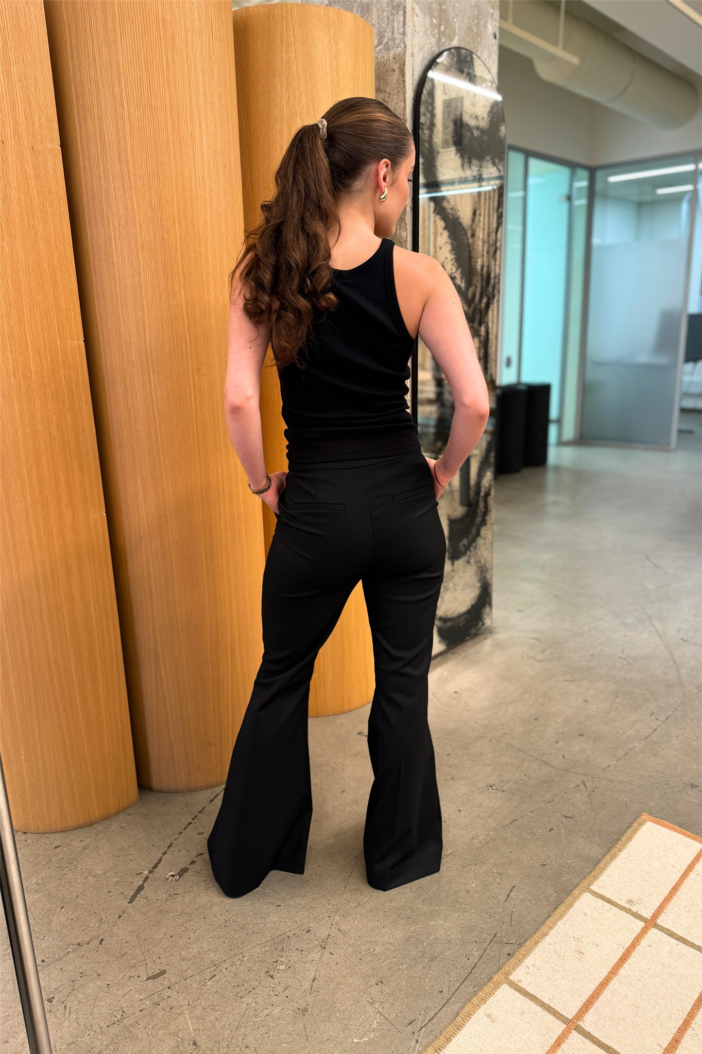 GZpauline HW flared pants Black