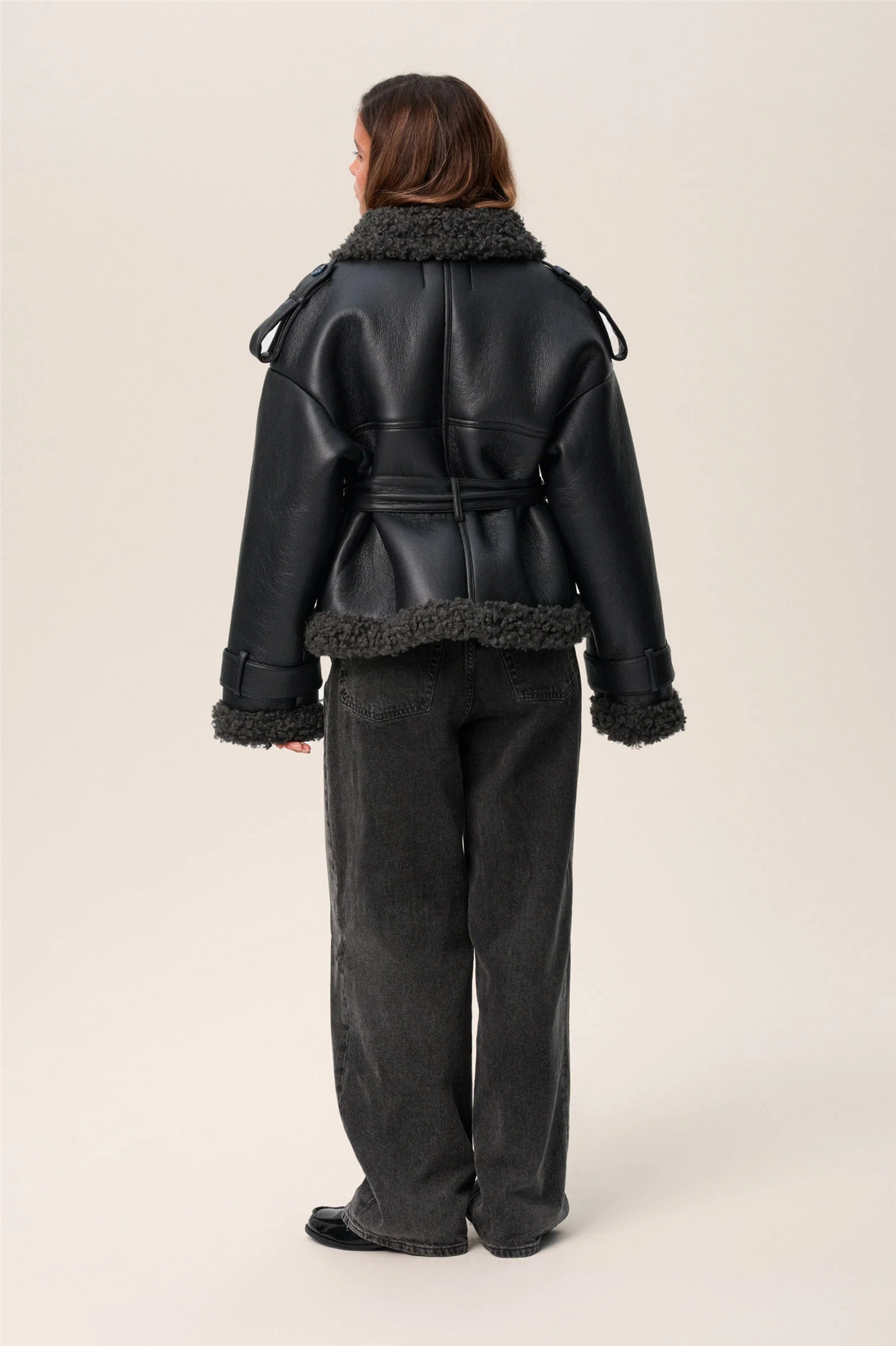 Manchester Cropped jacket Black