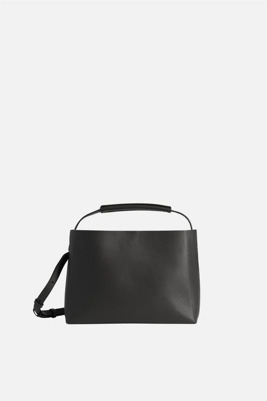 Hedda Midi Handbag Leather Black