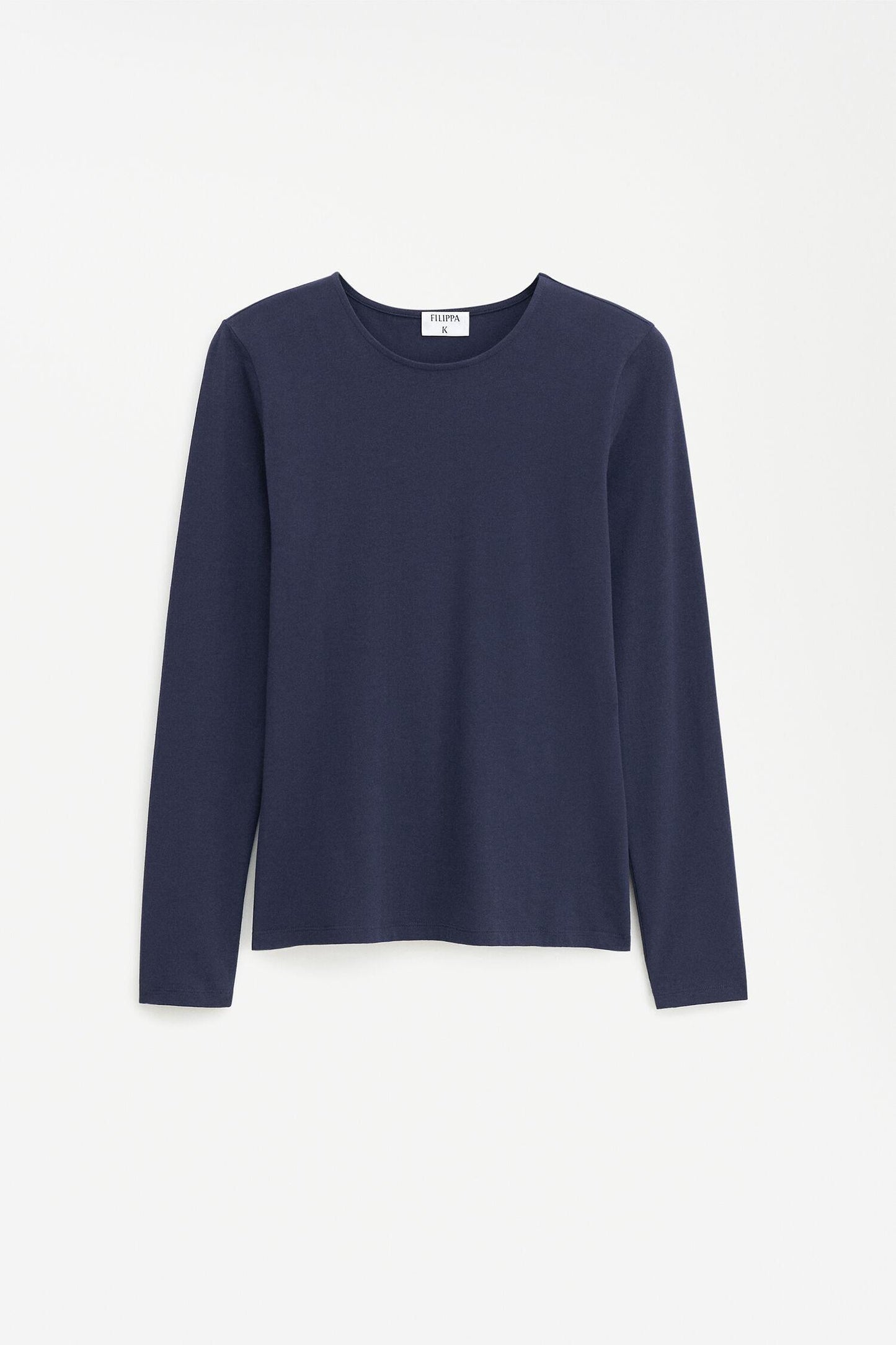 Cotton Stretch Long Sleeve Navy