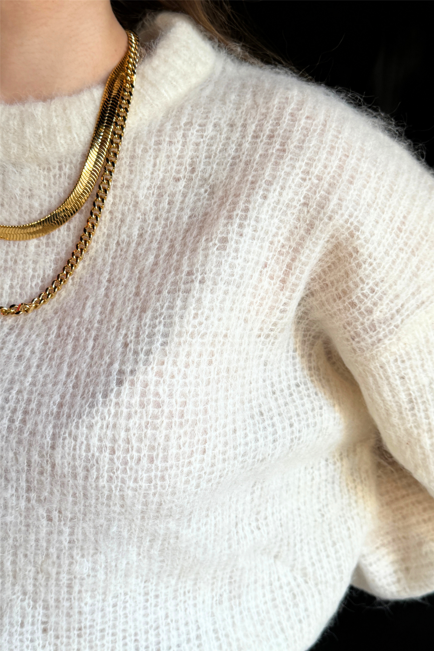 Bymi sweater Pearl Melange