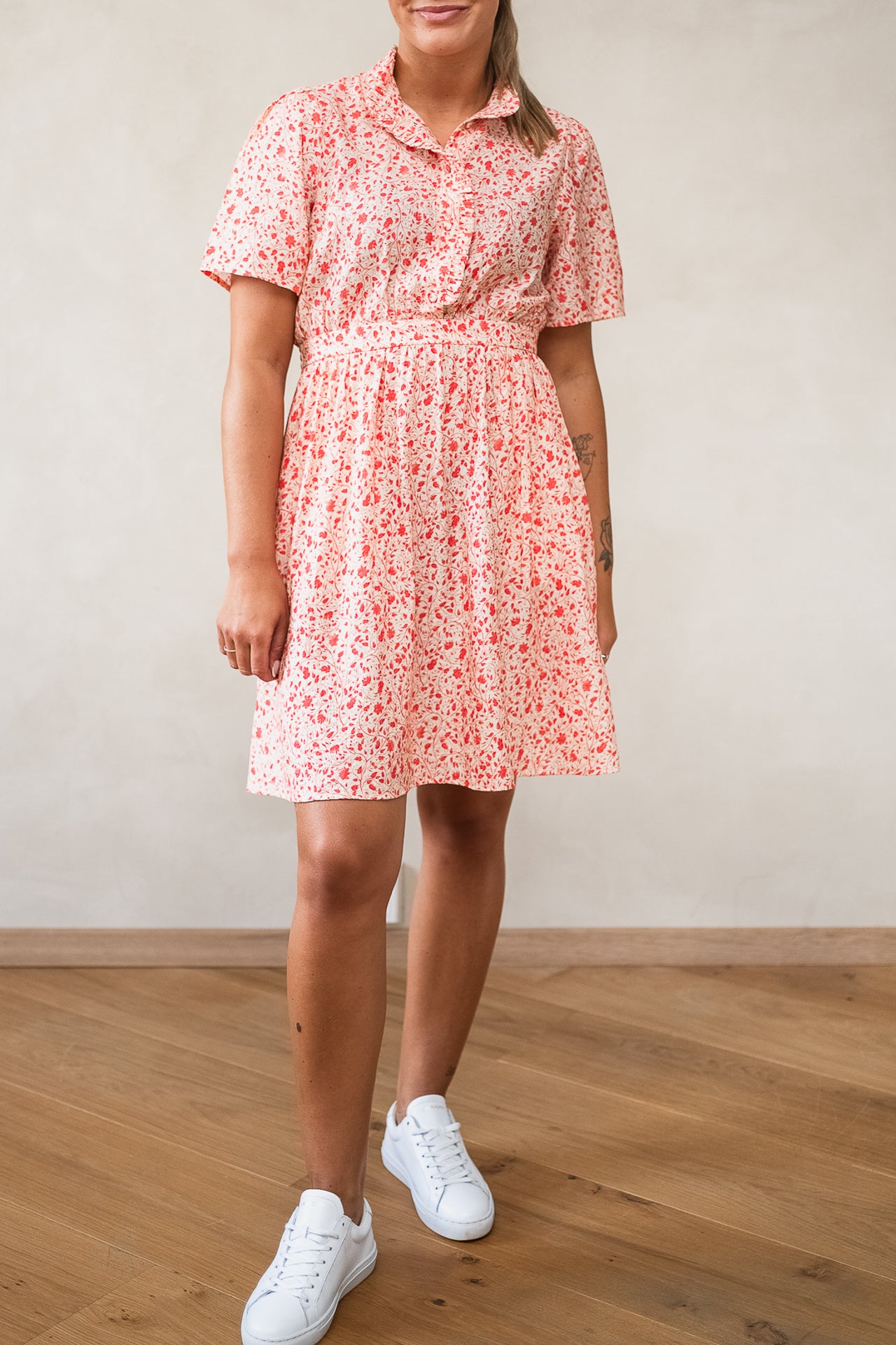 RAUSAstrid 2/4 Dress AOP Cayenne Flower