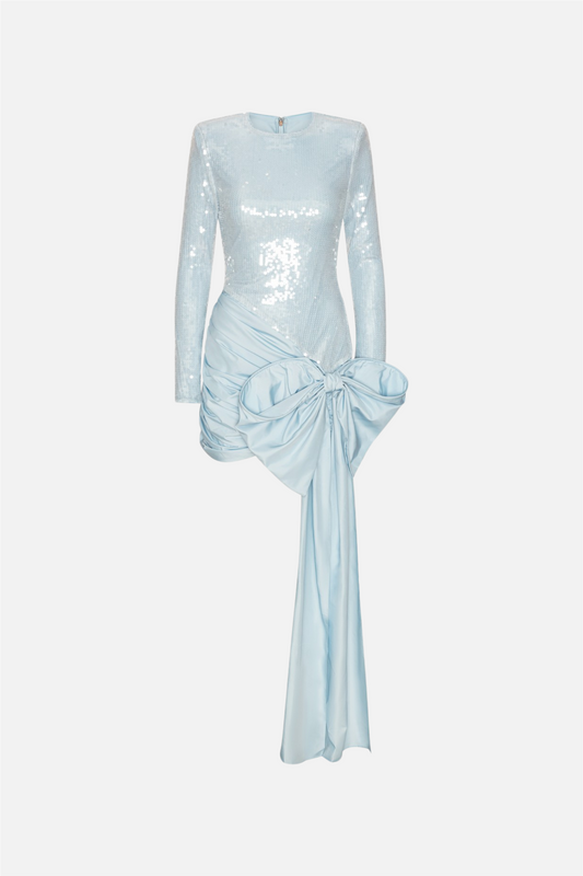 Sequins Bow Mini Dress Plein Air