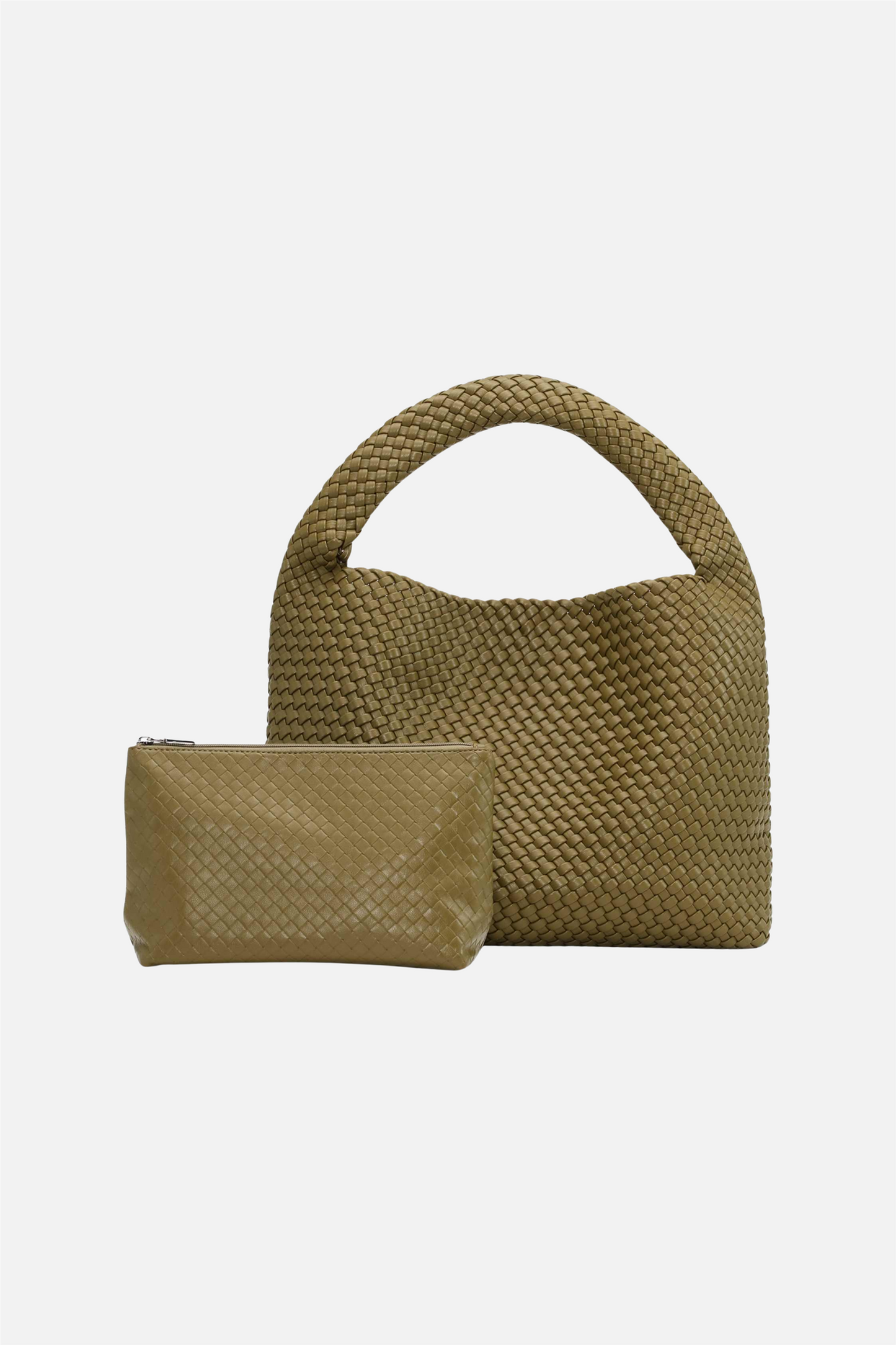 Woven Daily Shopper + Pouch Green.