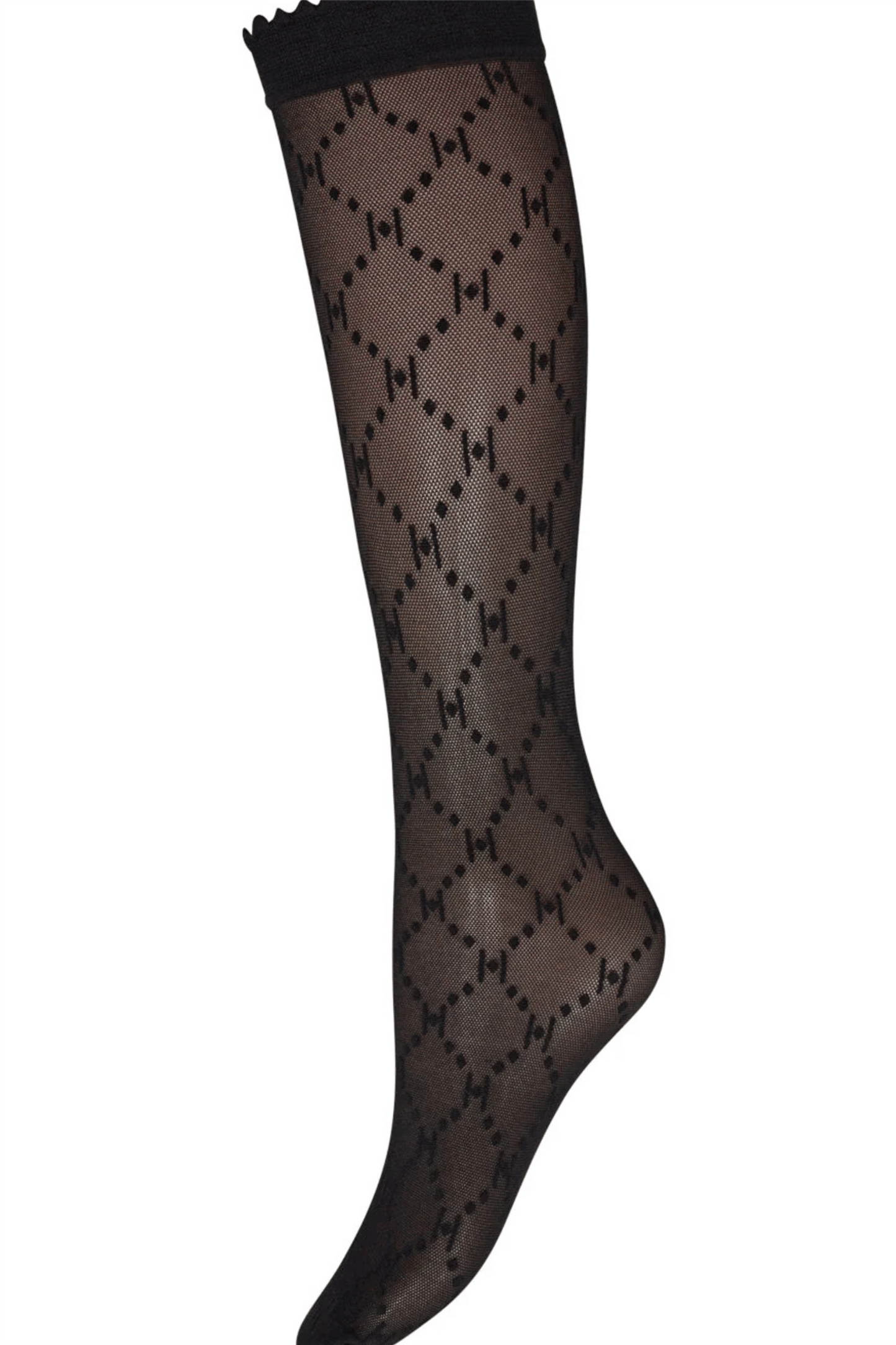 Knee high logo Sort