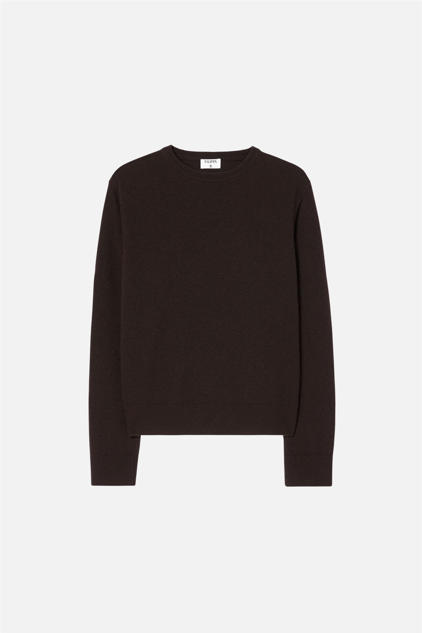 Soft Wool Crewneck Sweater Dark Chocolate