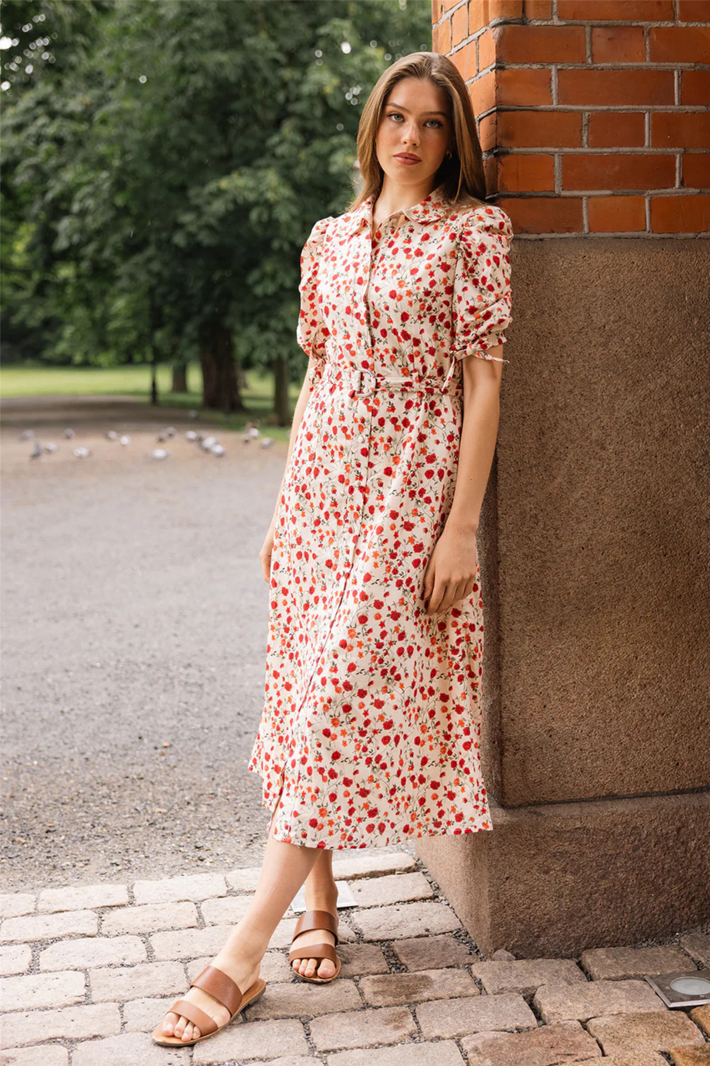 Genevieve dress Red Floral