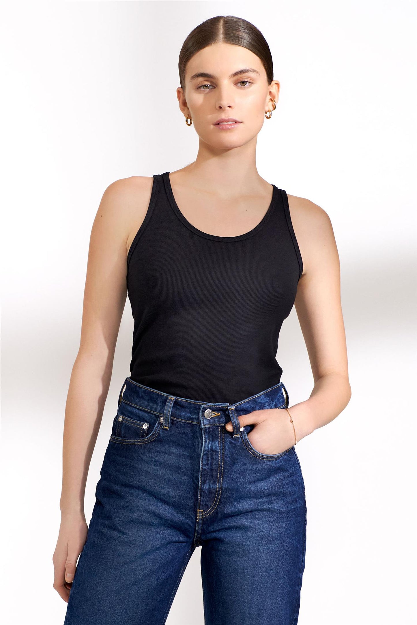 Tank Ribbed Black