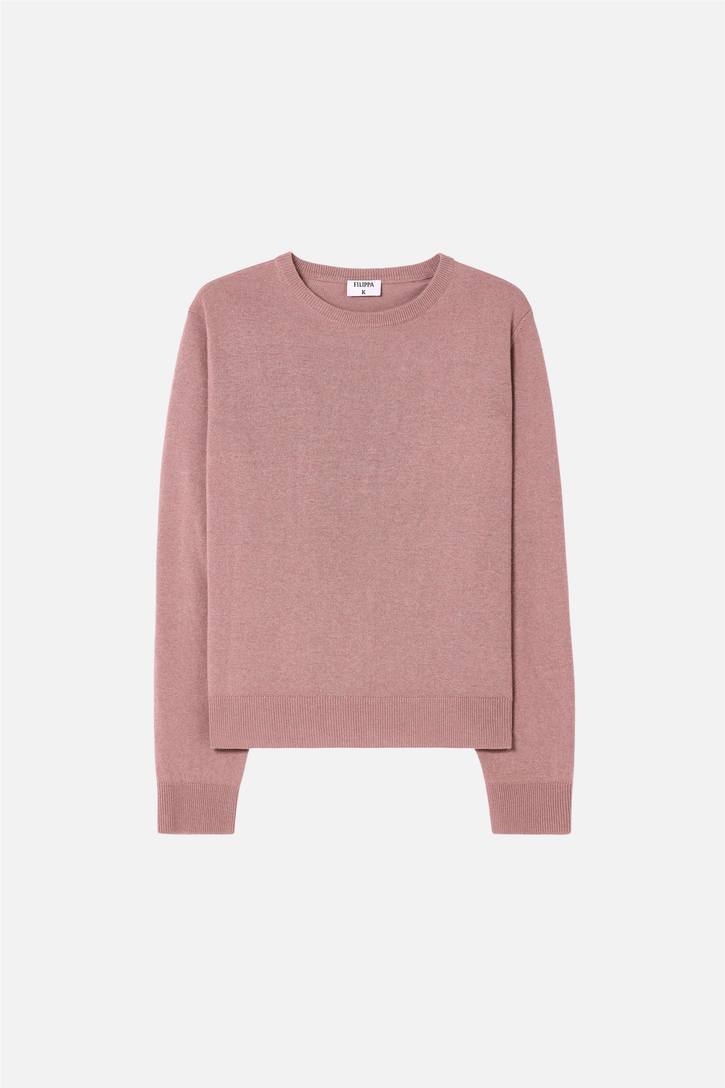 Soft Wool Crewneck Sweater Light Pink
