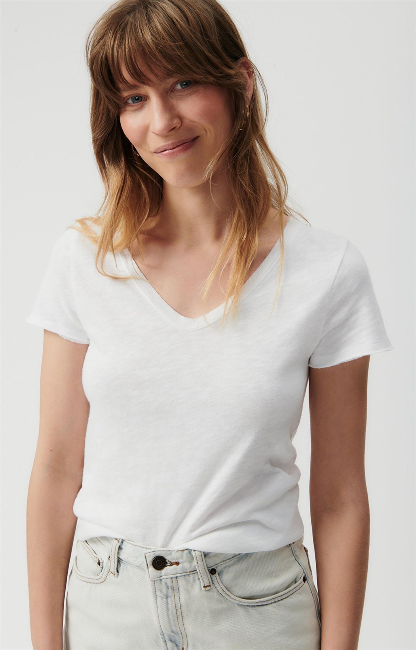SONOMA T-SHIRTS MC V-NECK White