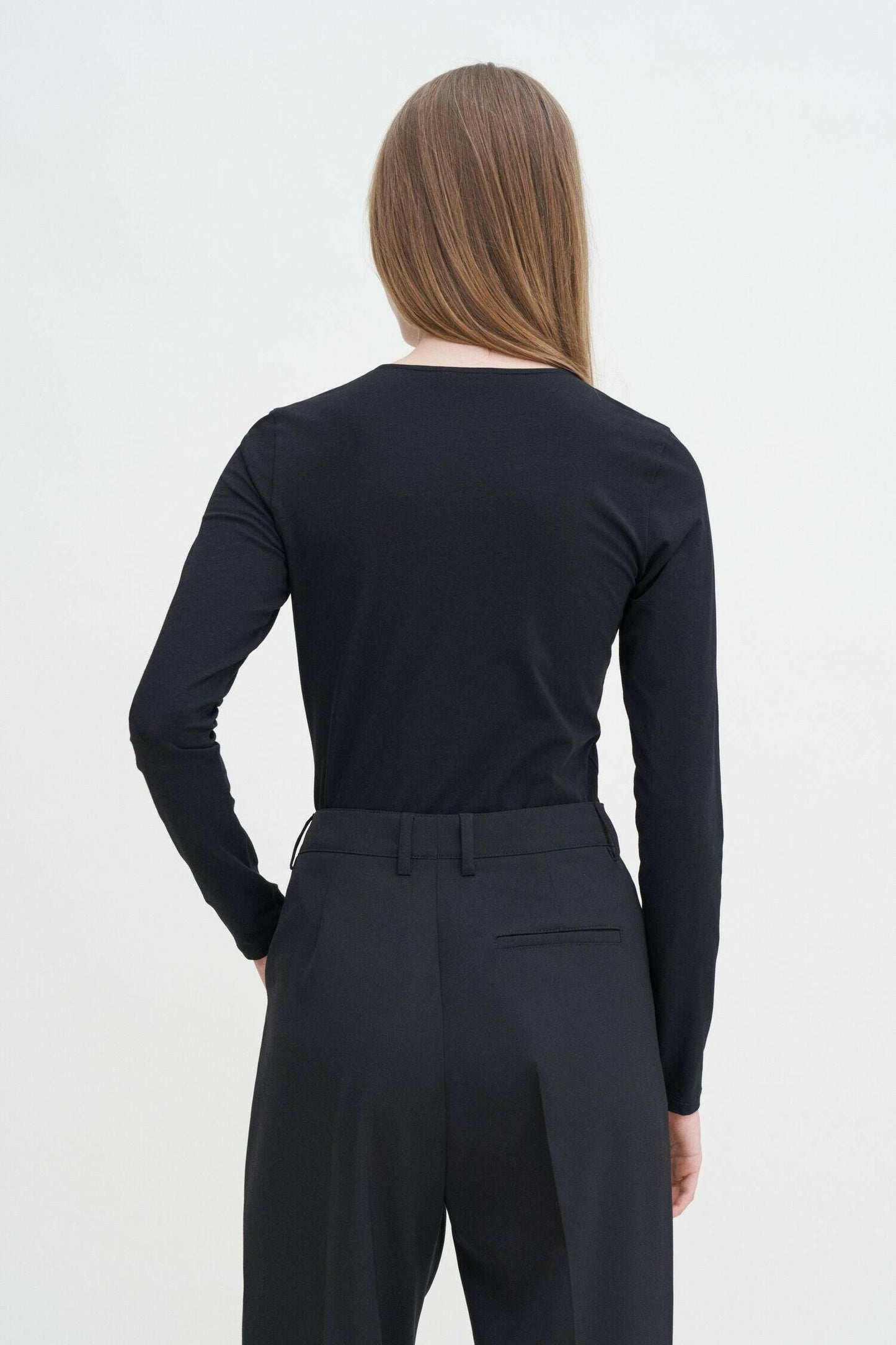 Cotton Stretch Long Sleeve Black