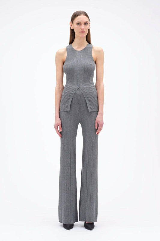 Rib Knit Pants Granite Gray