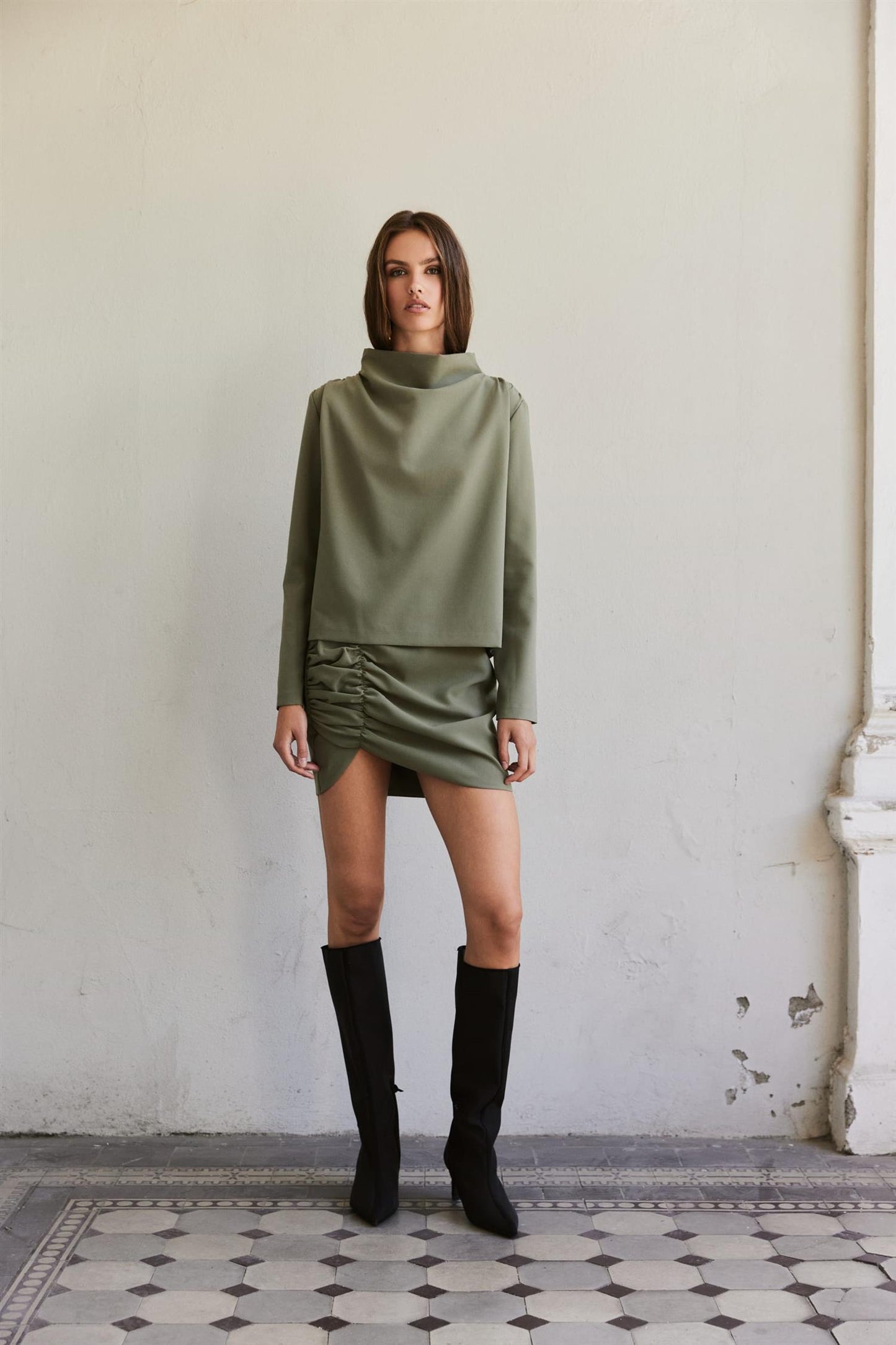 Beverly Top Olive Green
