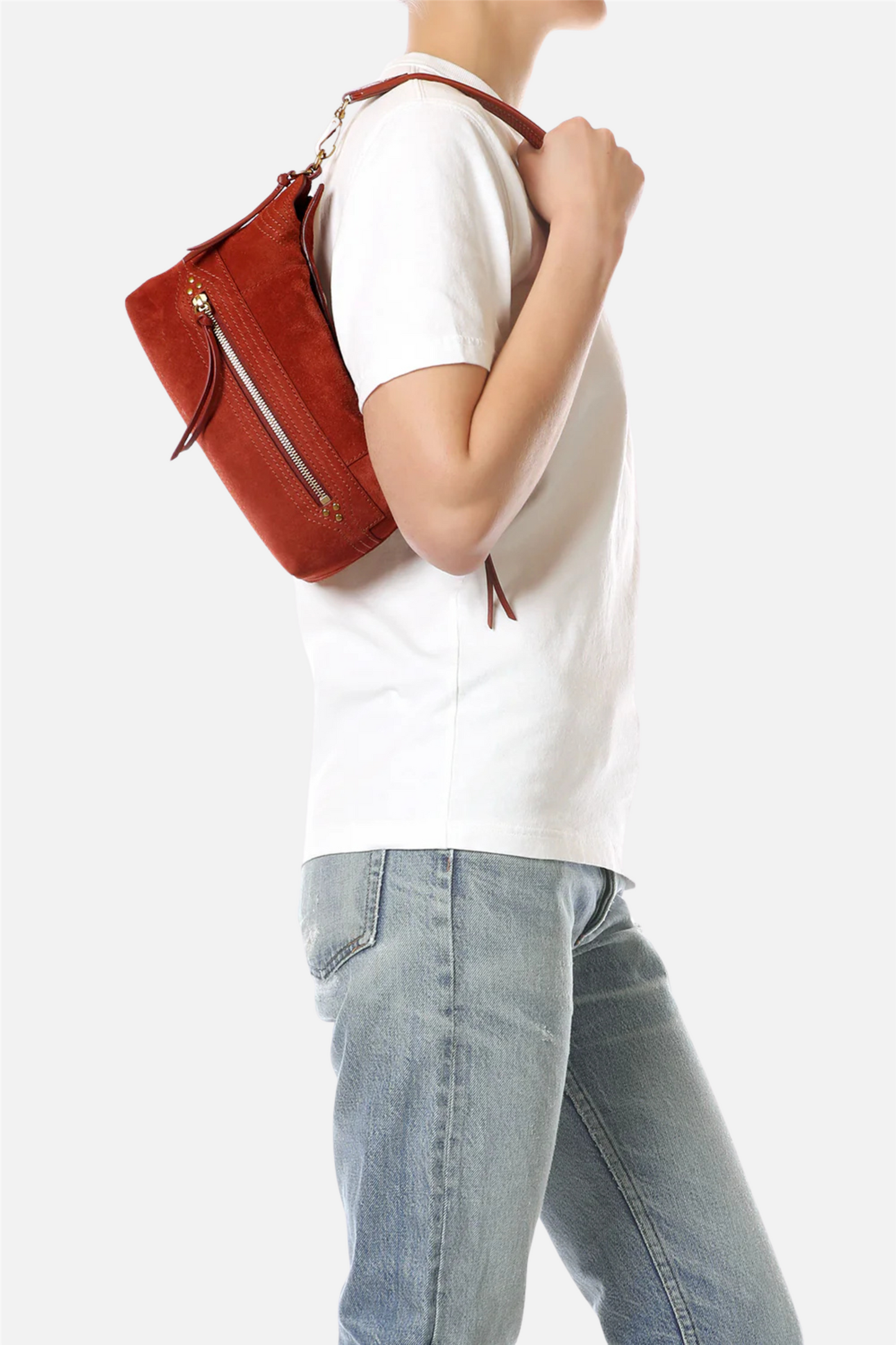 Lucky Hobo Small Rouille Split Suede