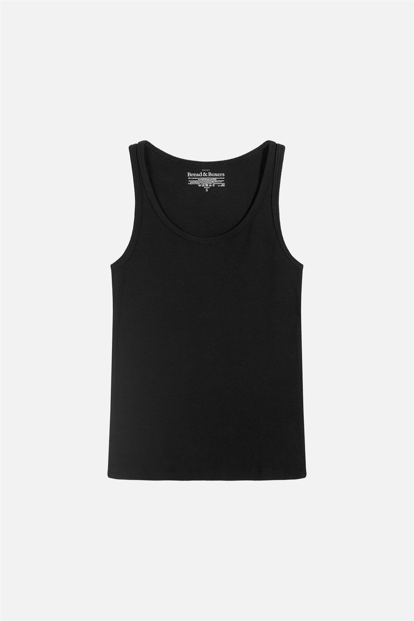 Tank Ribbed Black