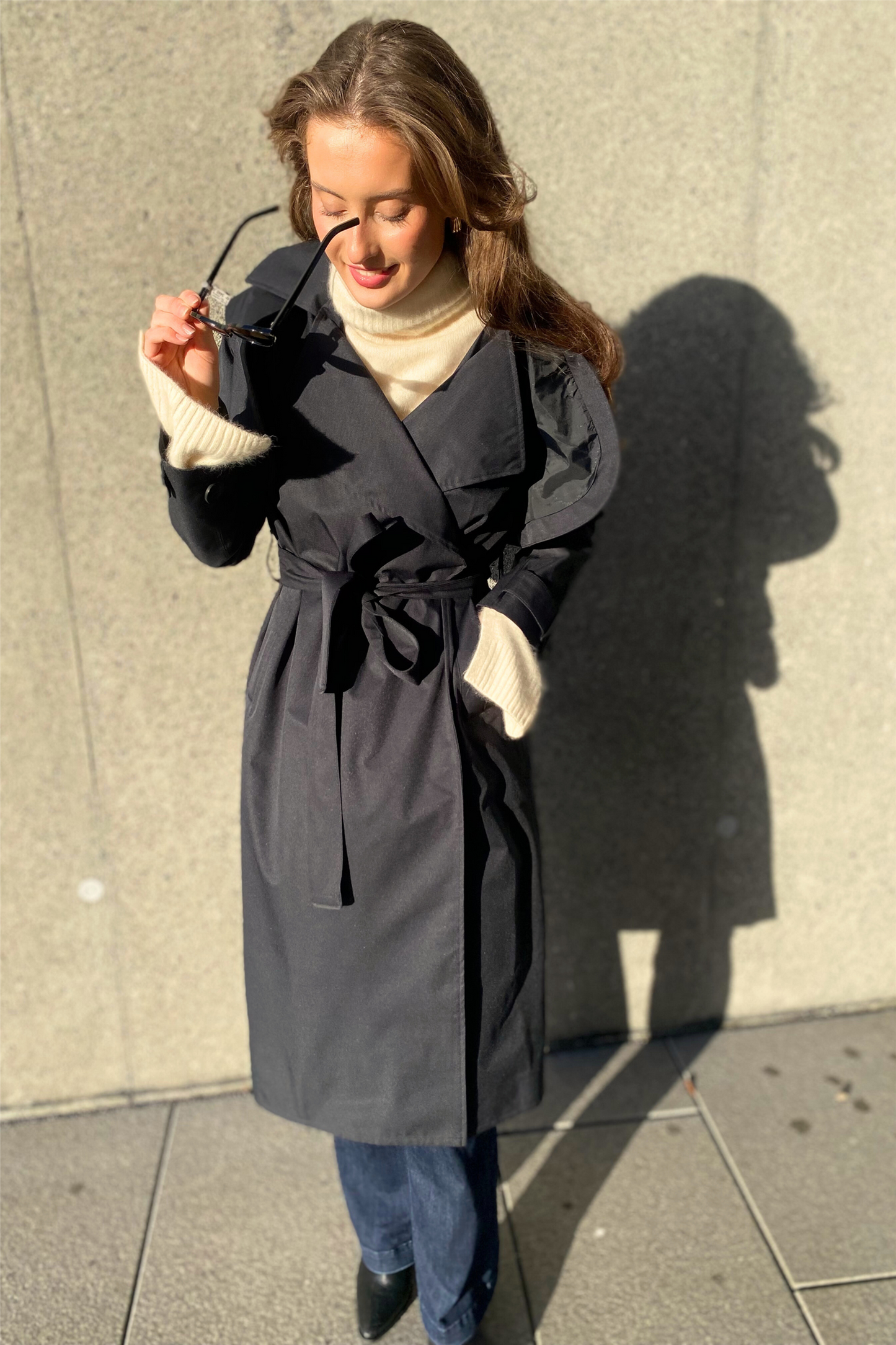 Regndråpe Trench Coat New Black