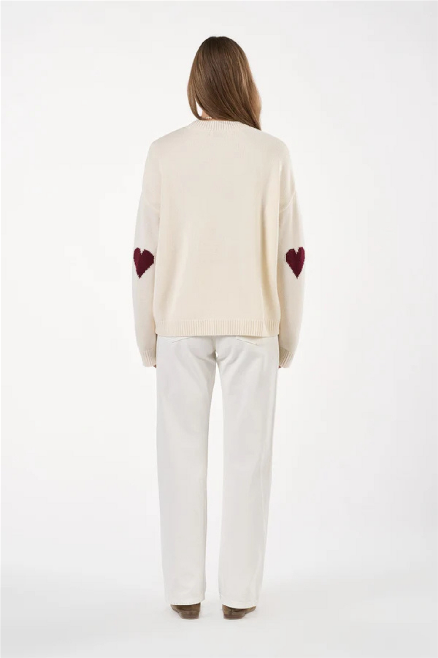 Kaia Sweater Off White / Bordeaux