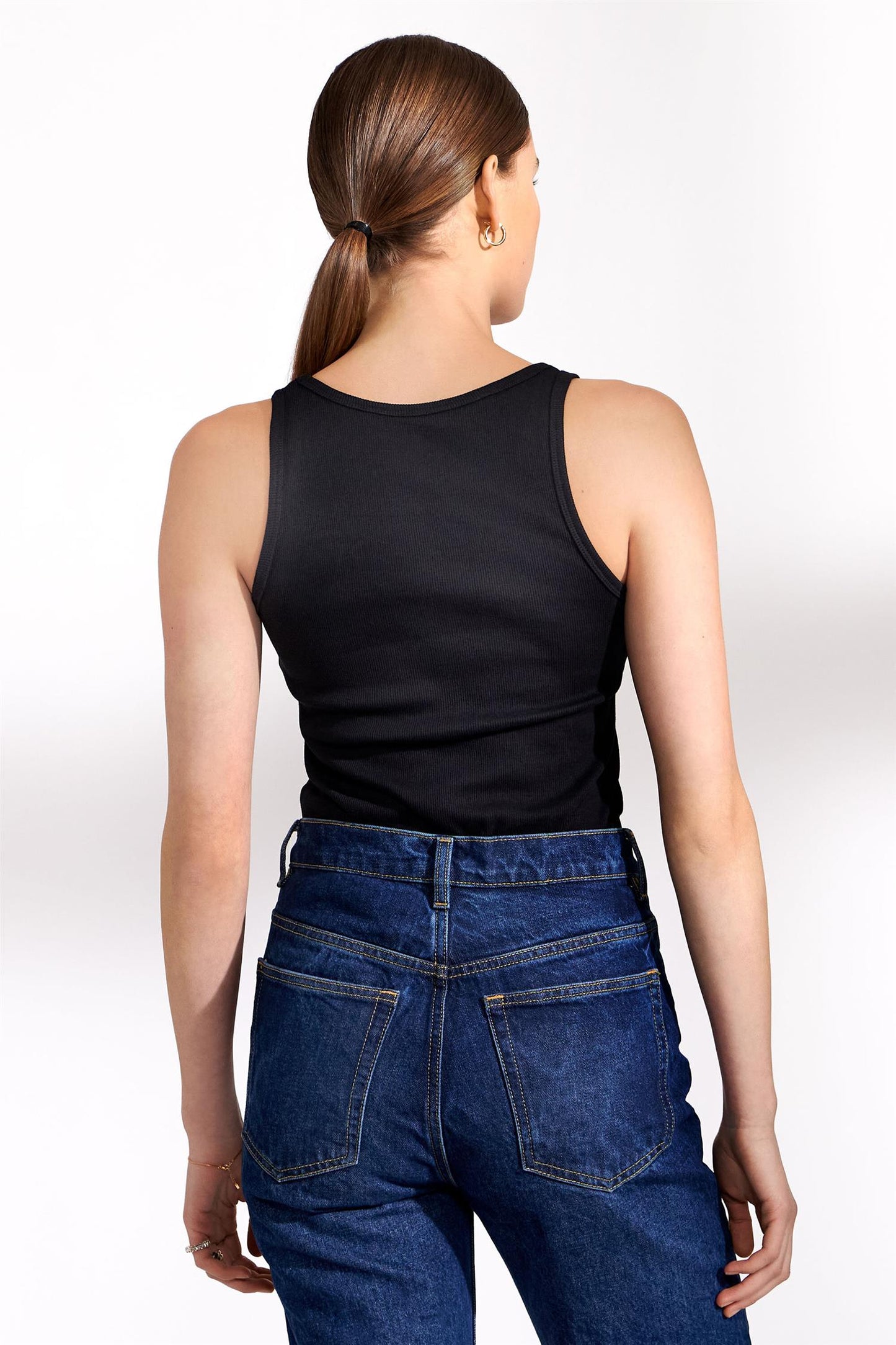 Tank Ribbed Black