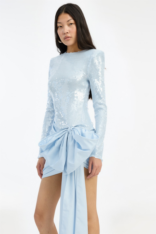 Sequins Bow Mini Dress Plein Air