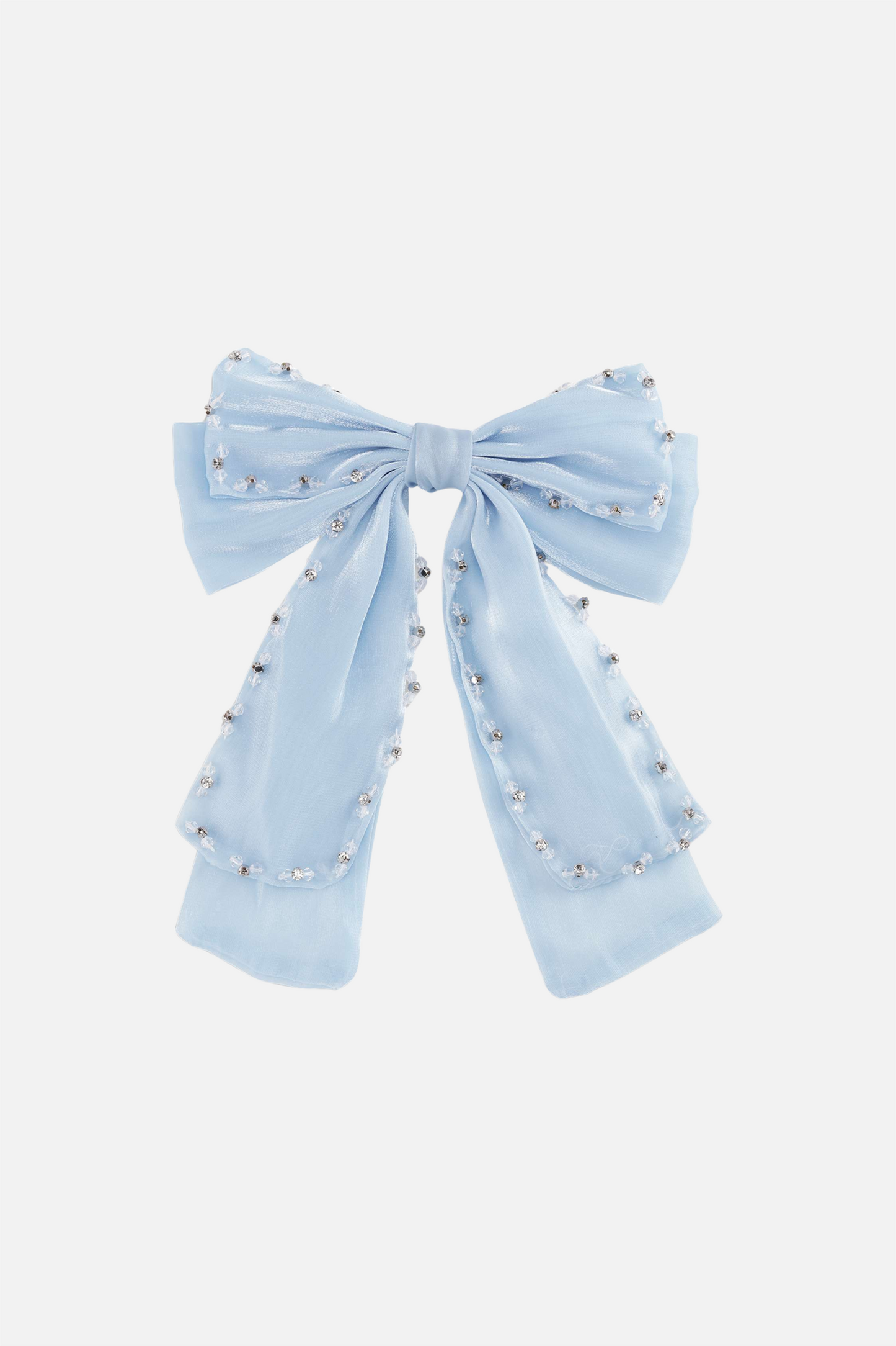 Pastel Crystal Bow Blue