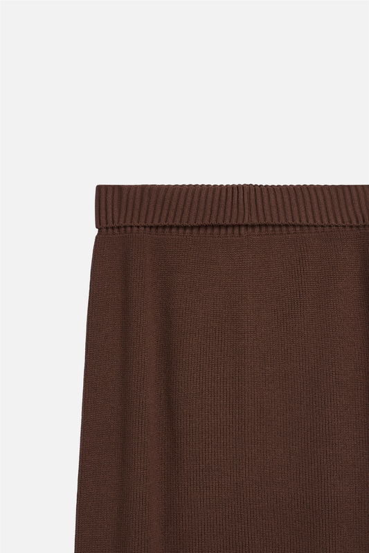 Atari Rib Skirt Walnut Brown