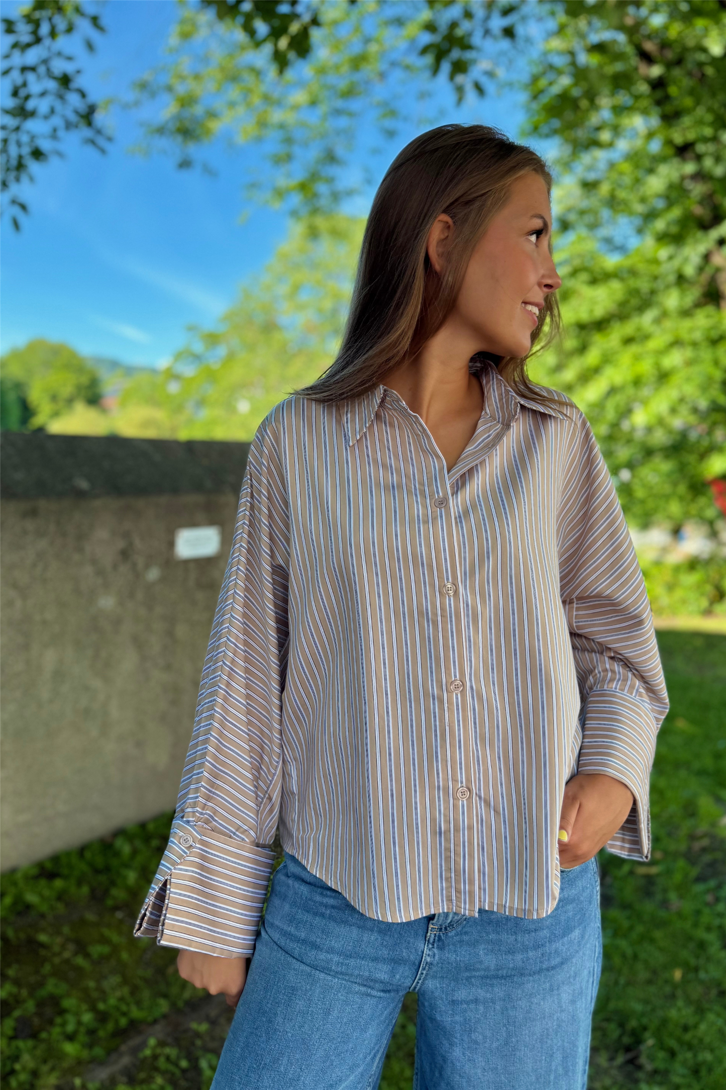 Atari Shirt Beige Stripe