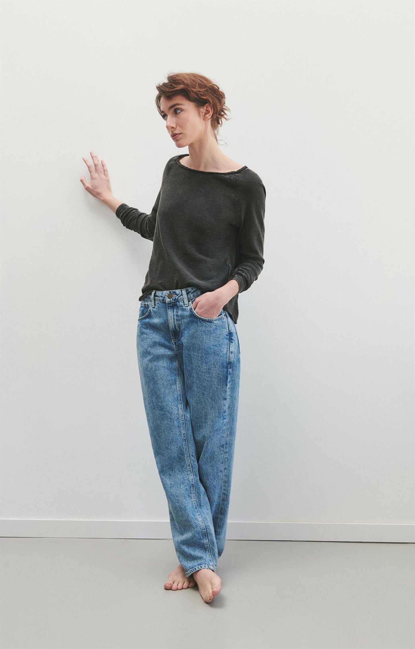 SONOMA T-SHIRTS ML BATEAU Noir Vintage