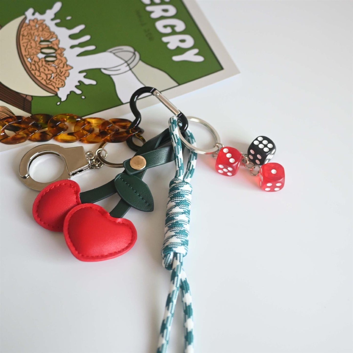 Cherry Bag Charm Red