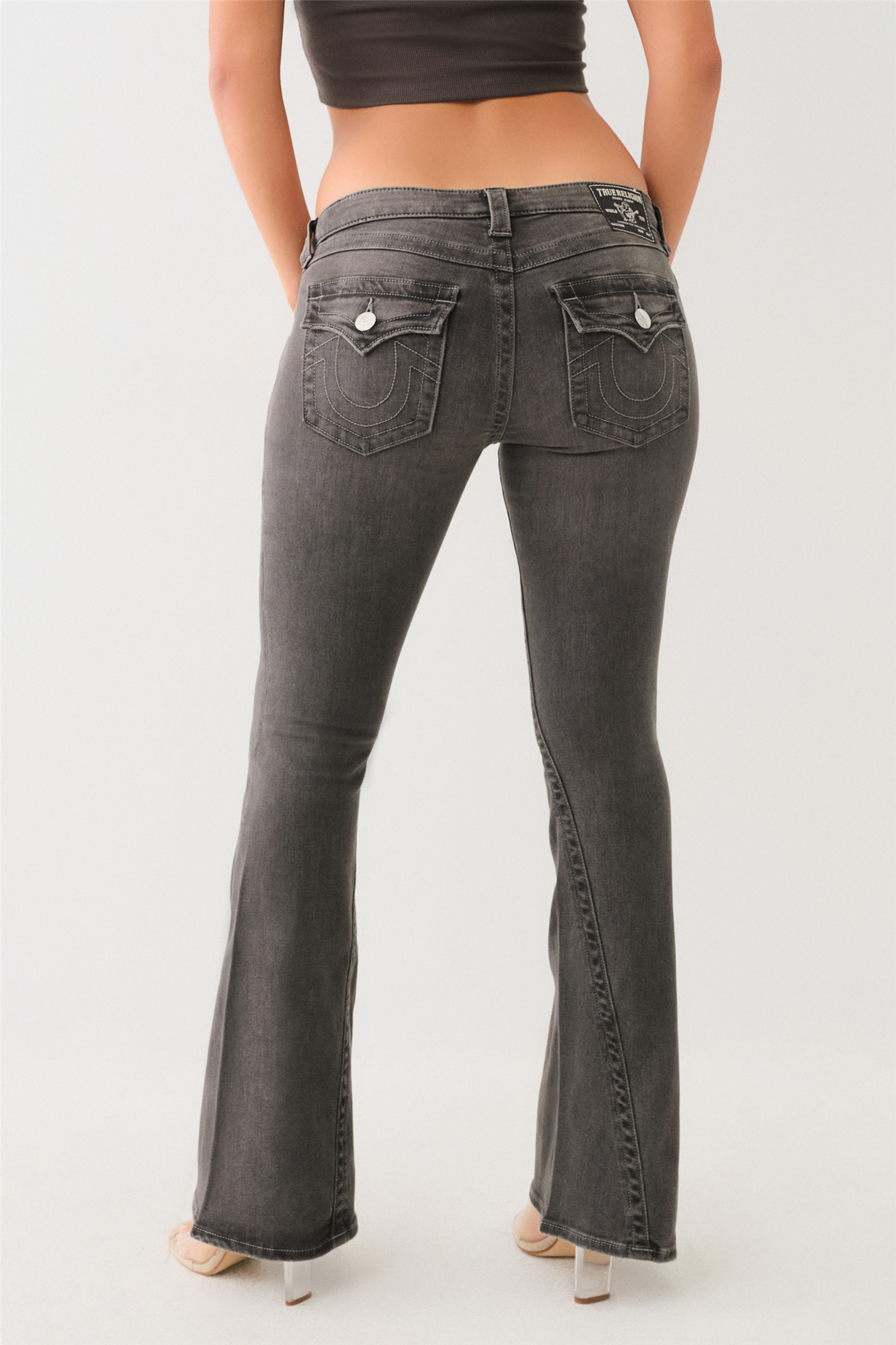 Joey Low Rise Bootcut Flap Charcoal