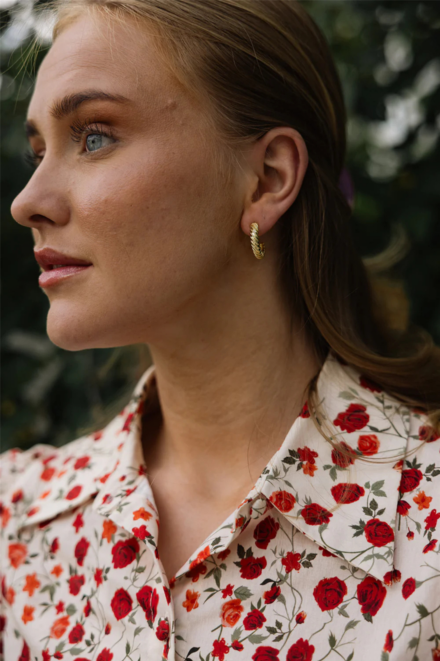 Melisande Blouse Red Floral