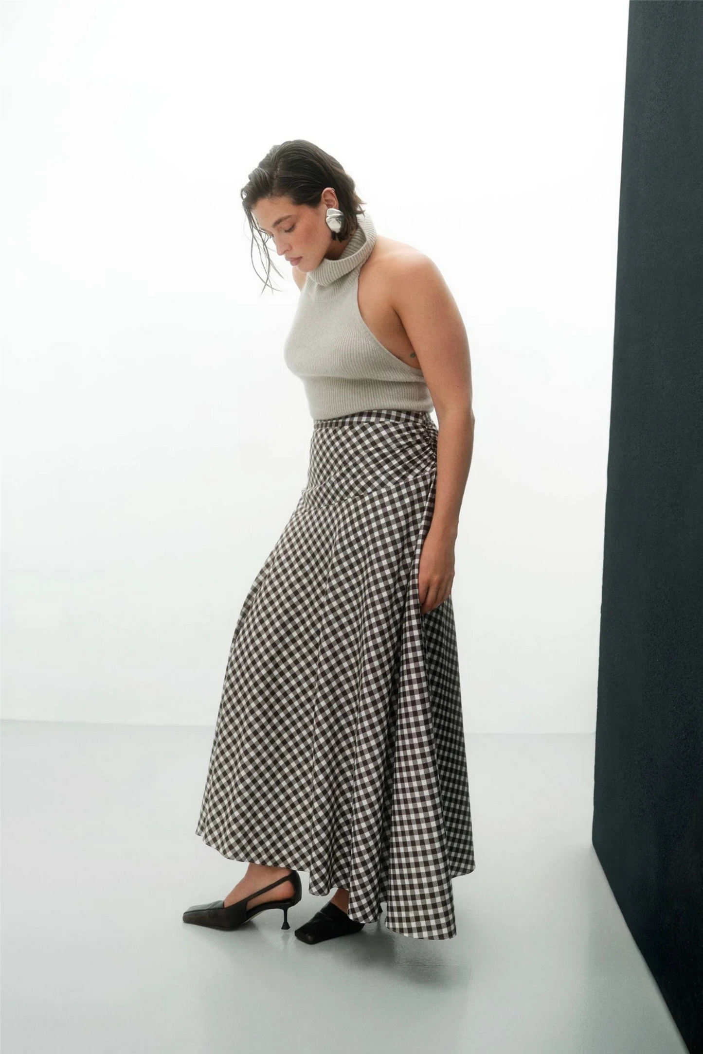 Taormina skirt Brown Gingham