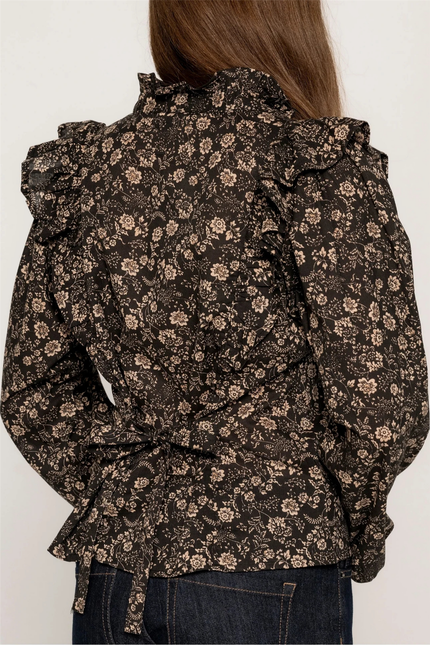 Maya Blouse Beige Botanic