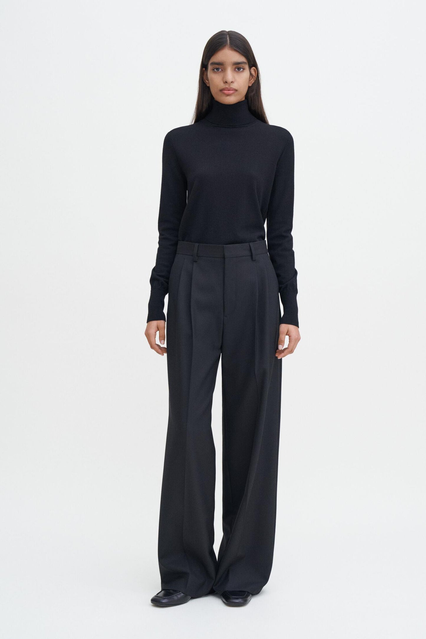 Darcey wool trousers Black